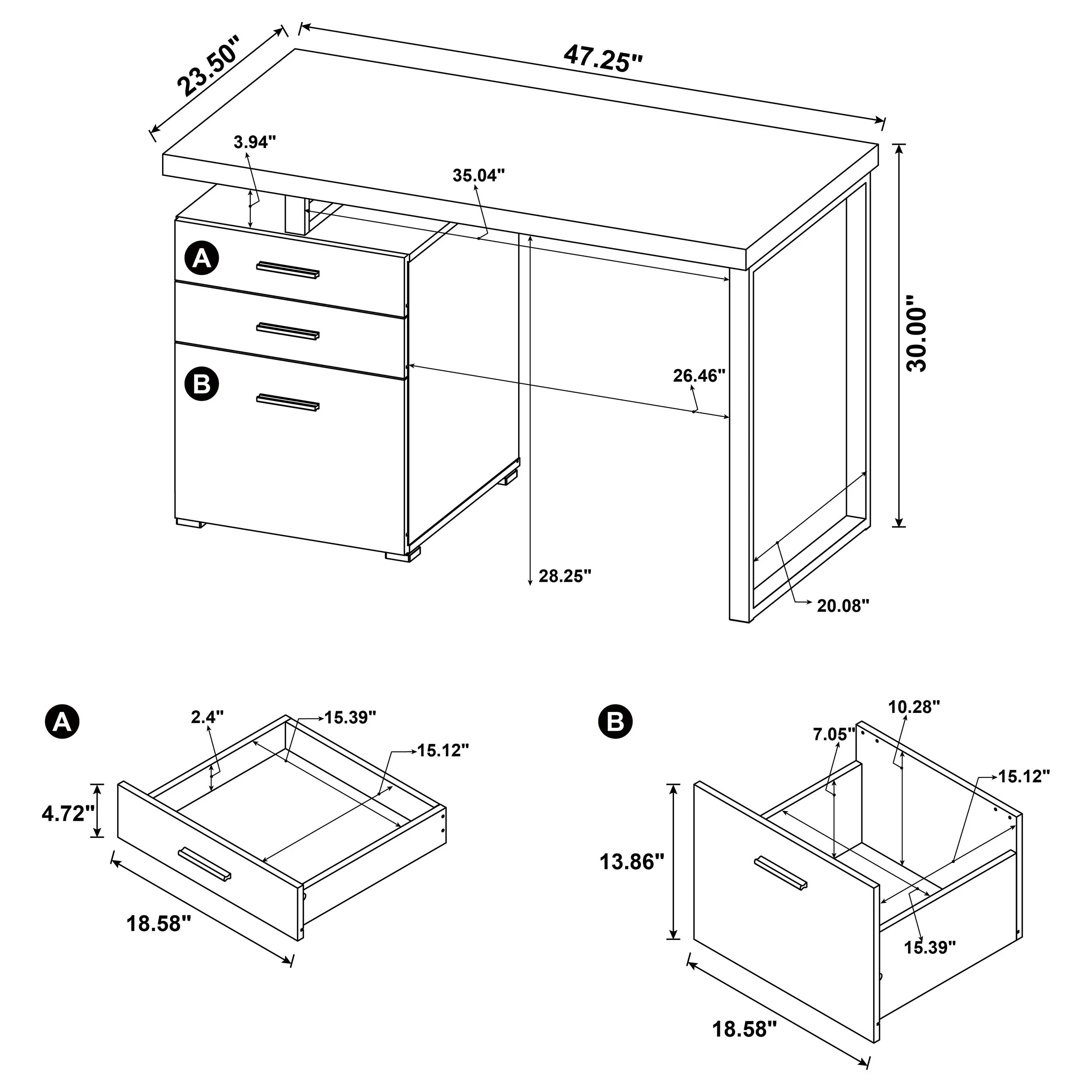 Brennan Computer Desk - Image 11