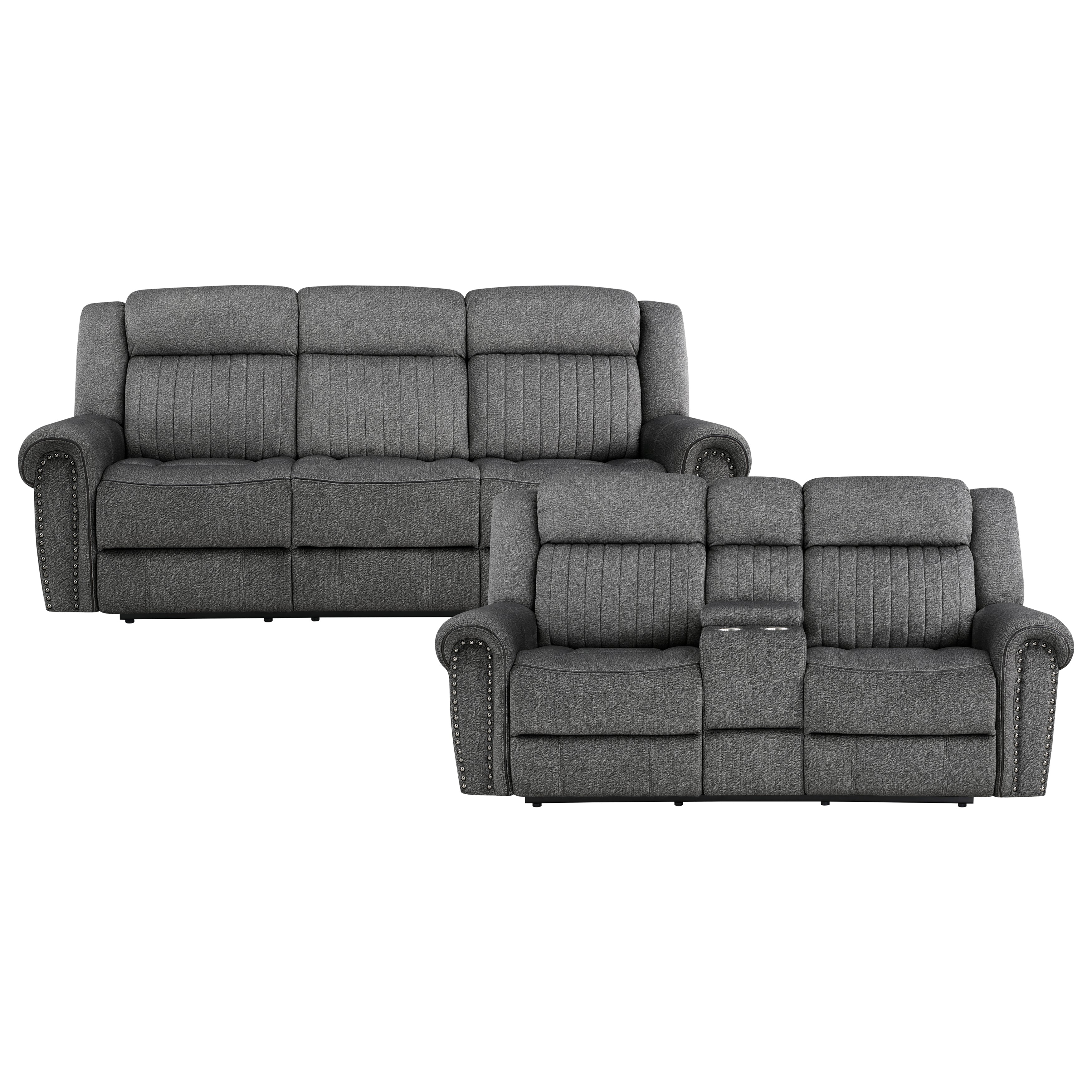 Brennen 2pc Set: Sofa, Love (power)