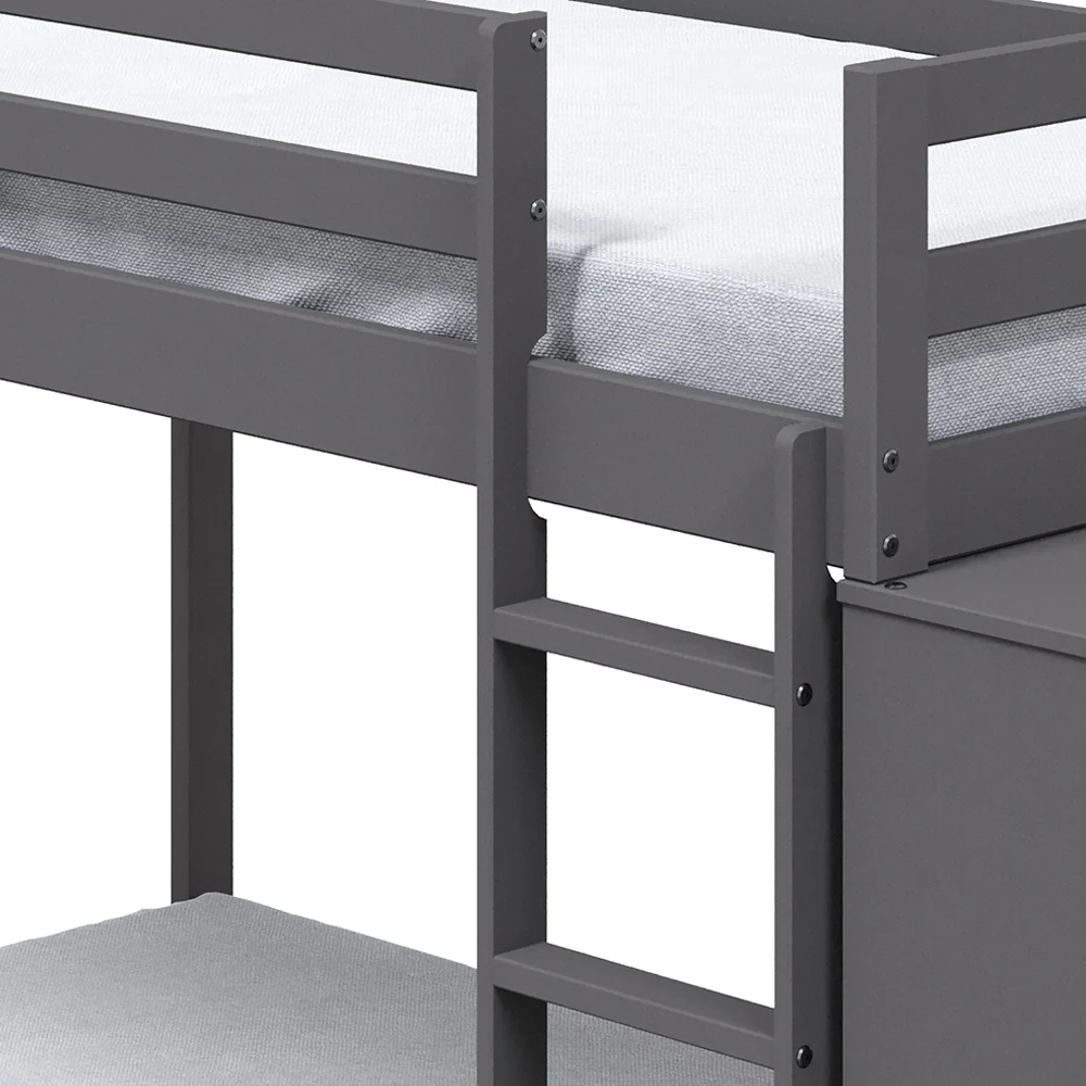 Bunk Bed (T/T) w/4 Drawers & 3 Compartments - Image 4