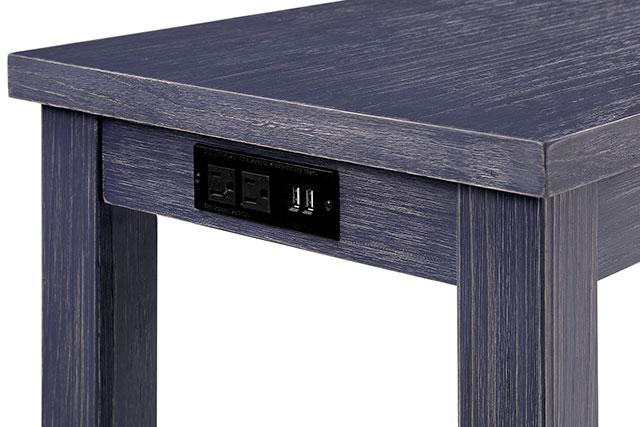 CAERLEON 3 Pc. Counter Ht. Table Set, Blue - Image 3