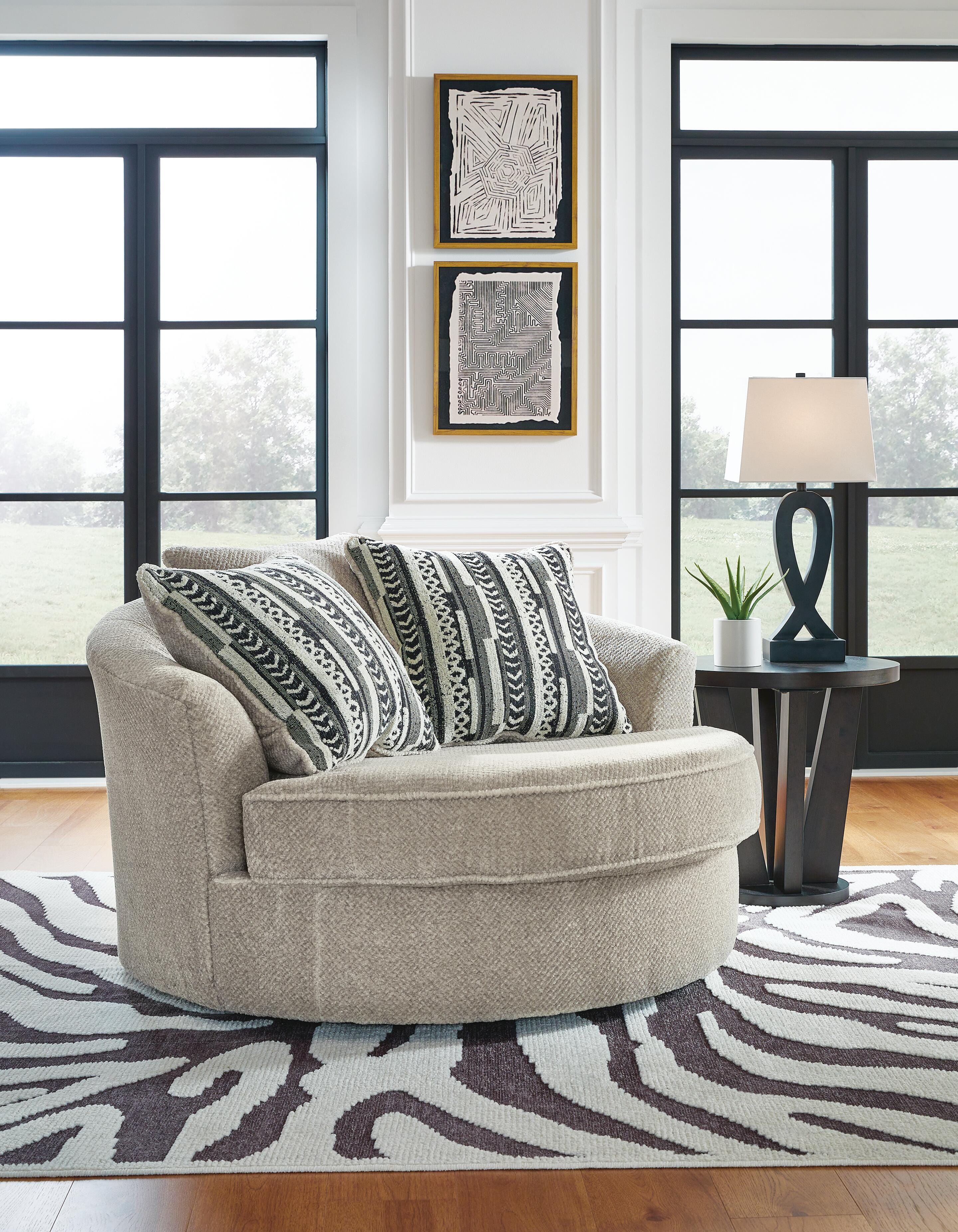 Calnita Oversized Swivel Accent Chair - Image 2
