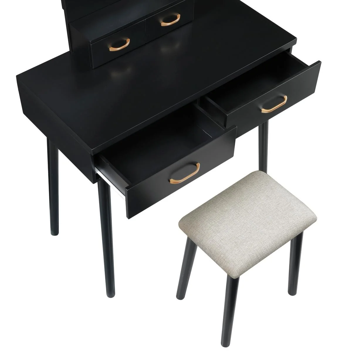 Camilla Vanity Dresser with Mirror and Stool - Image 11