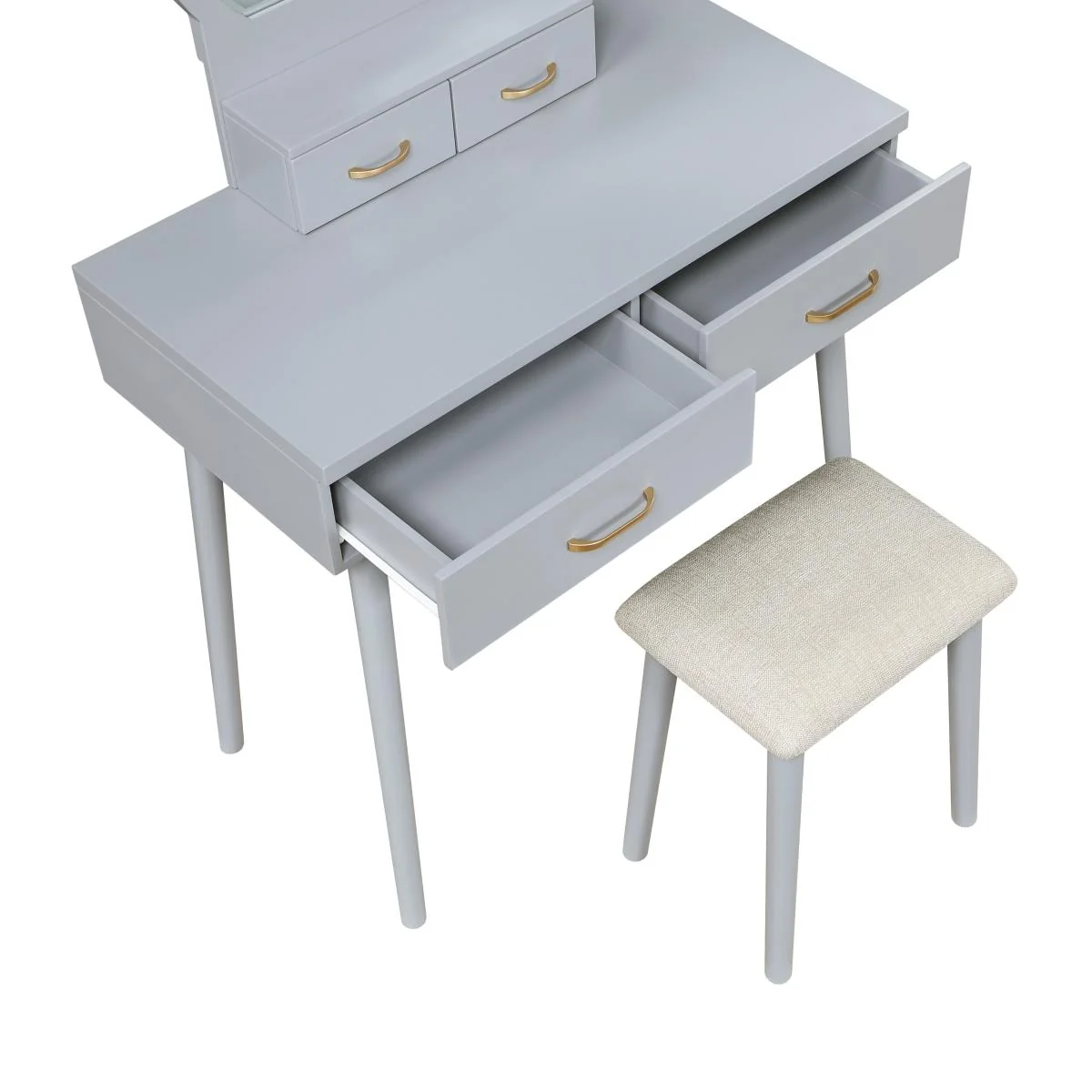 Camilla Vanity Dresser with Mirror and Stool - Image 18