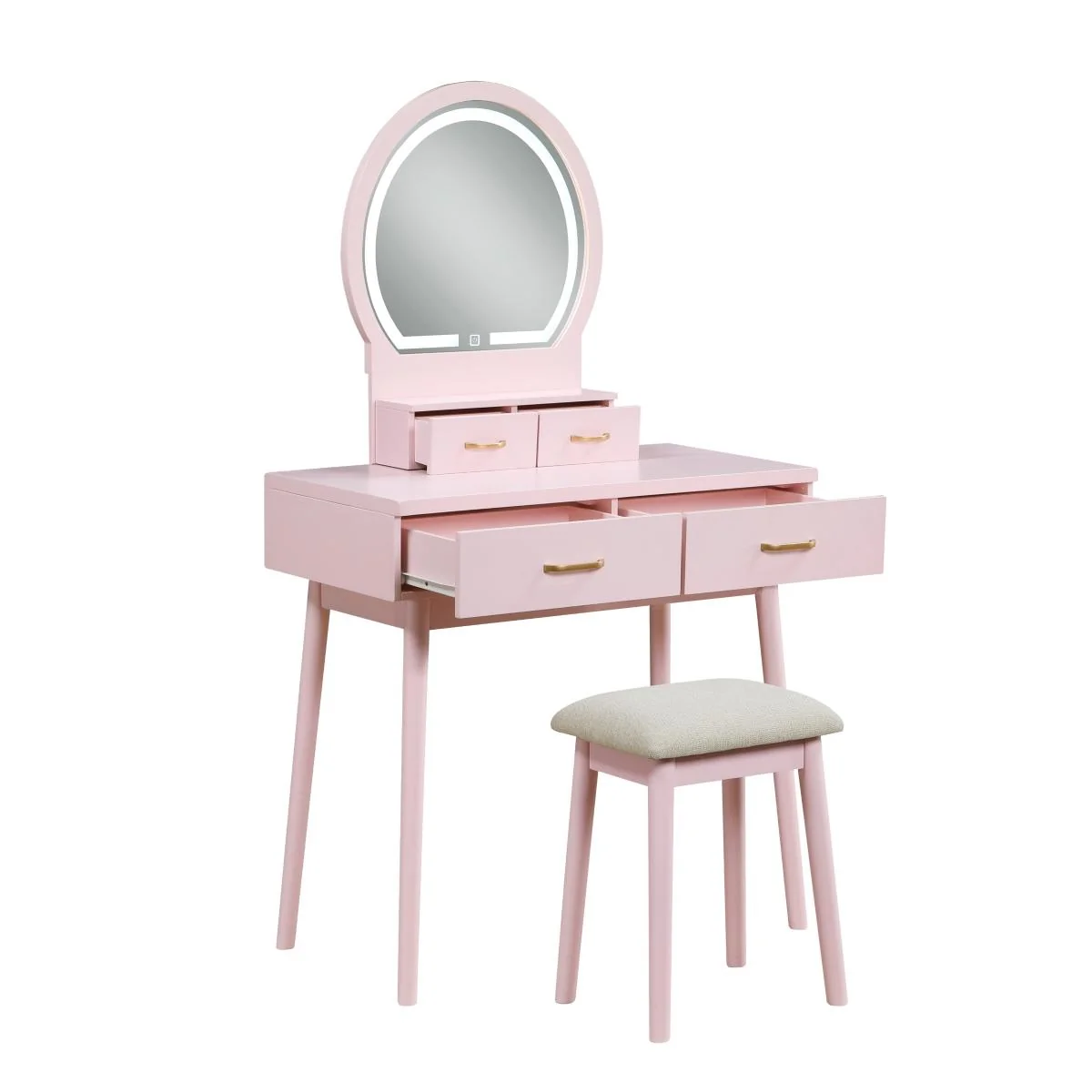 Camilla Vanity Dresser with Mirror and Stool - Image 20