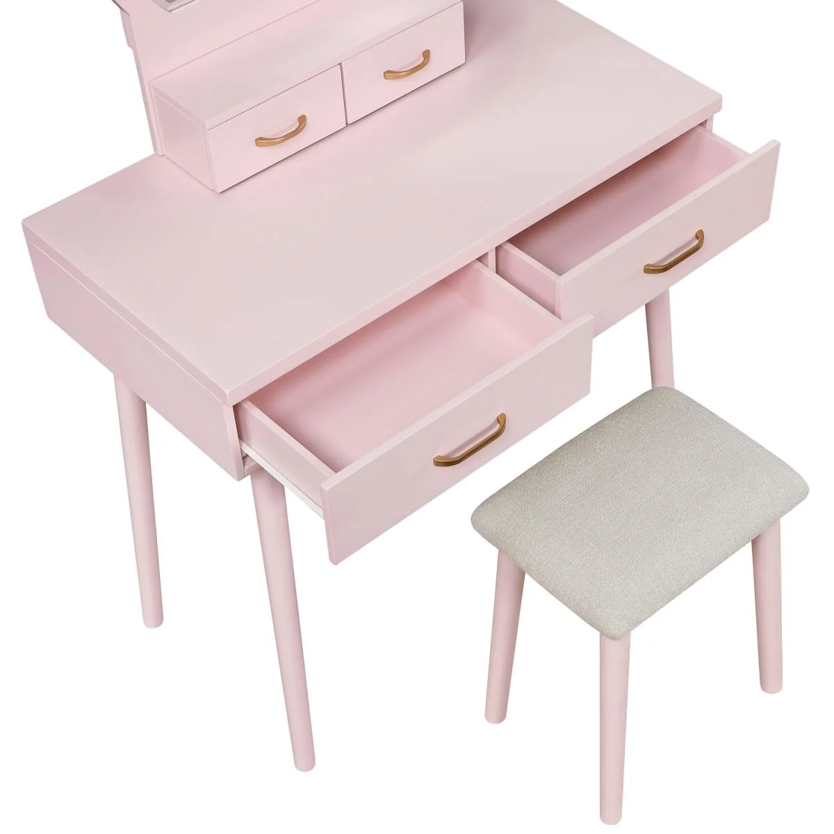 Camilla Vanity Dresser with Mirror and Stool - Image 24