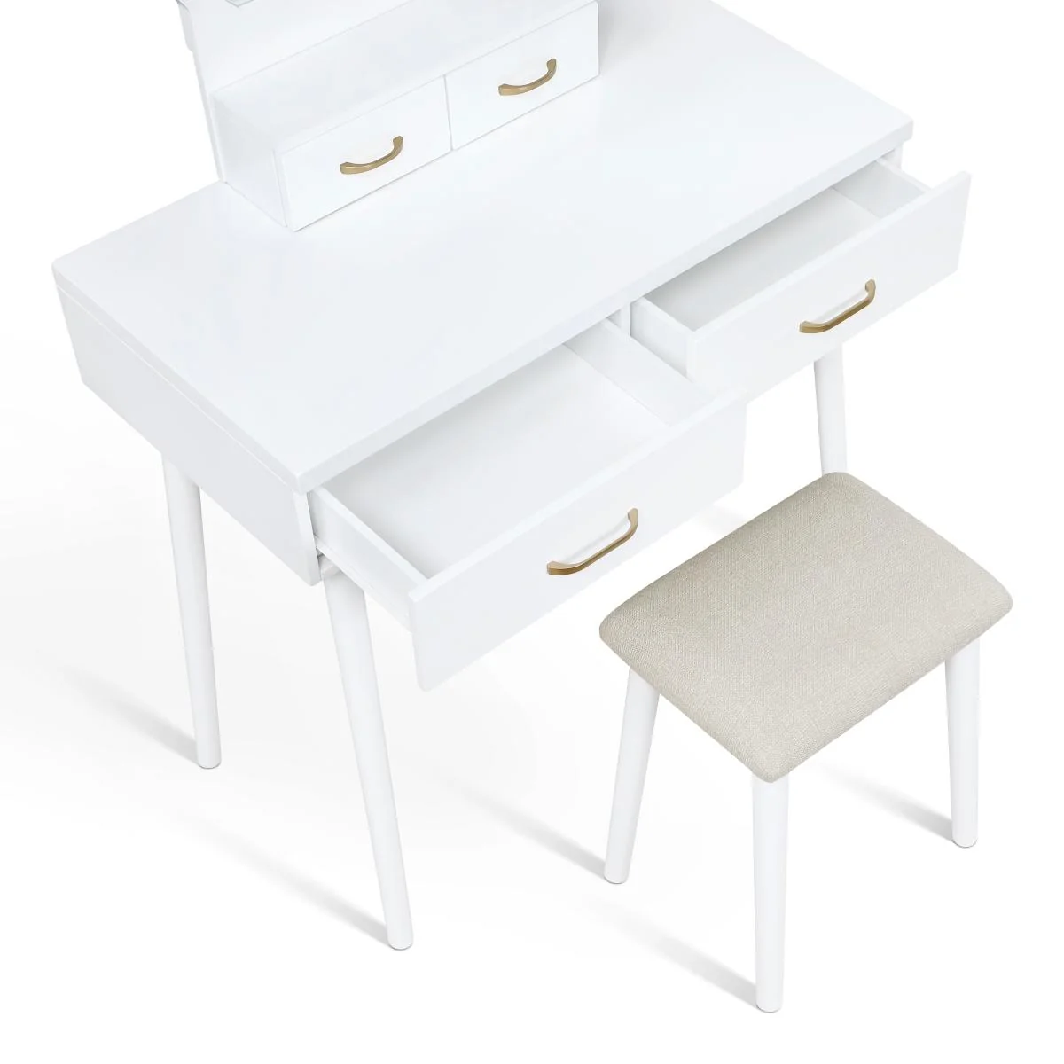 Camilla Vanity Dresser with Mirror and Stool - Image 32