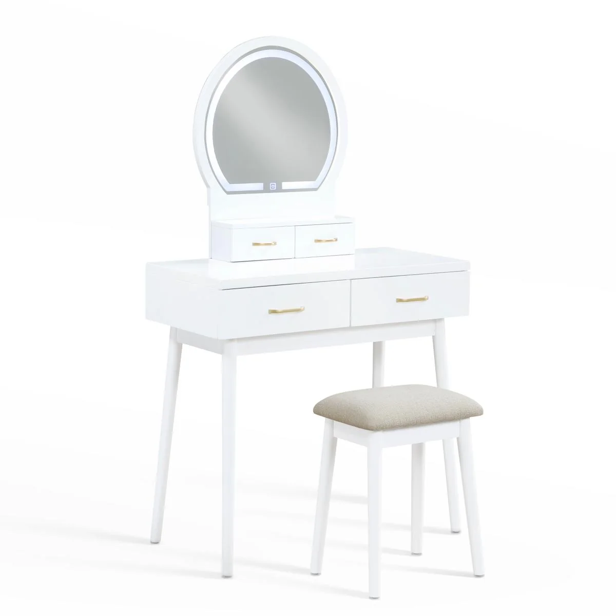Camilla Vanity Dresser with Mirror and Stool - Image 4