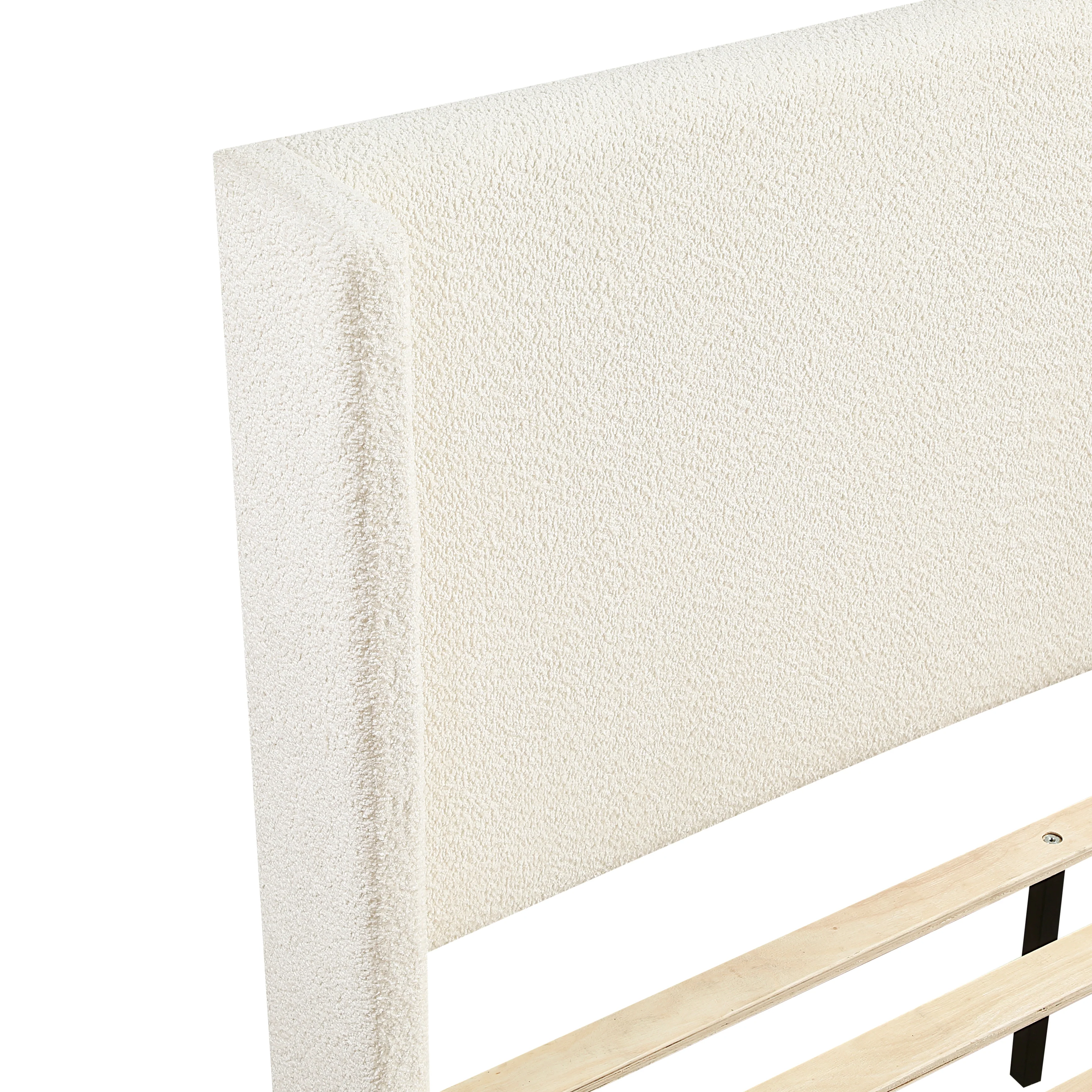 Carmel Queen Platform Bed Beige - Image 3