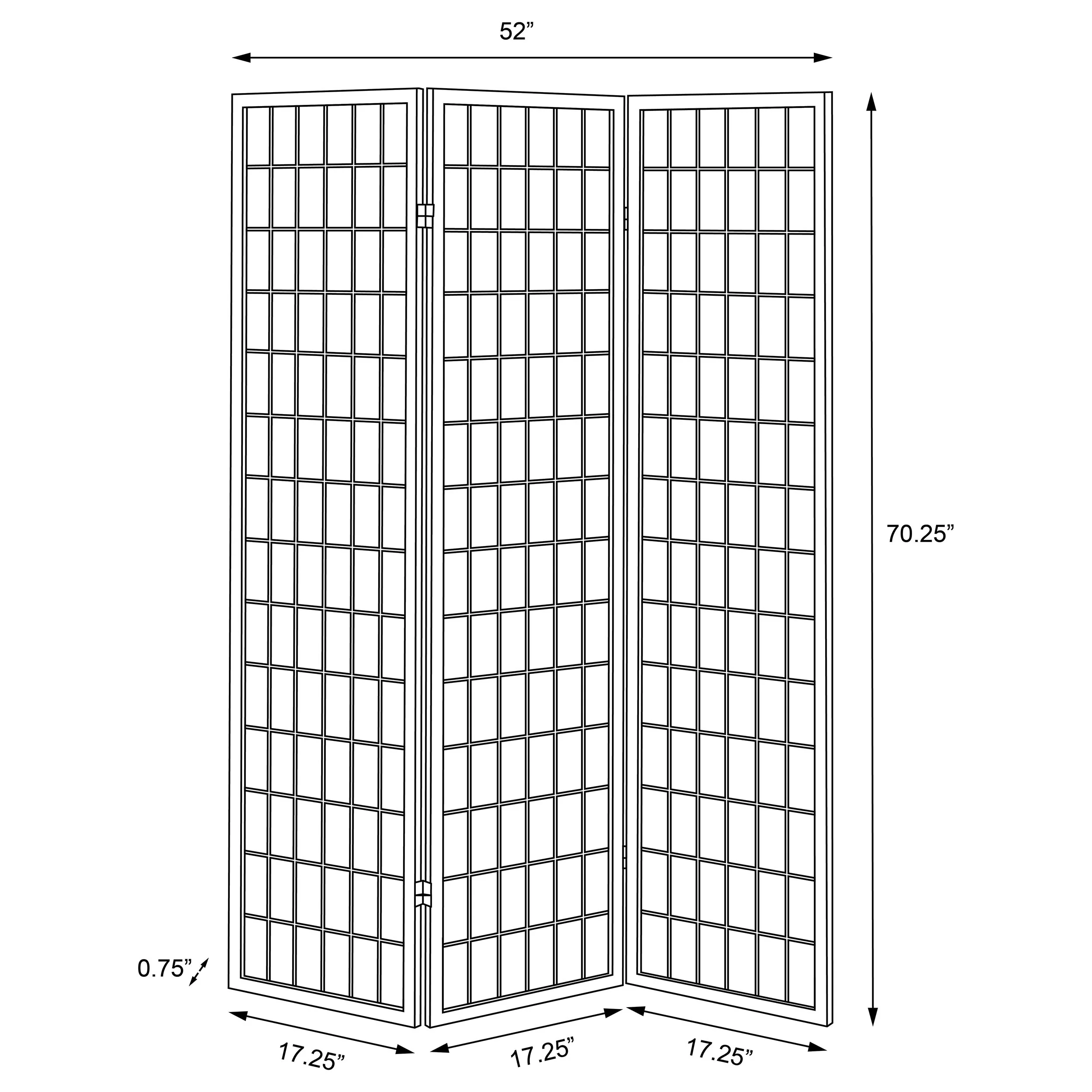 Carrie Three-Panel Room Divider - Image 7
