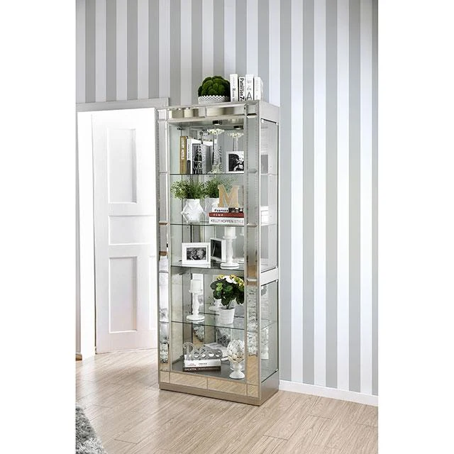 Carrollton Chrome Curio Cabinet - Image 4