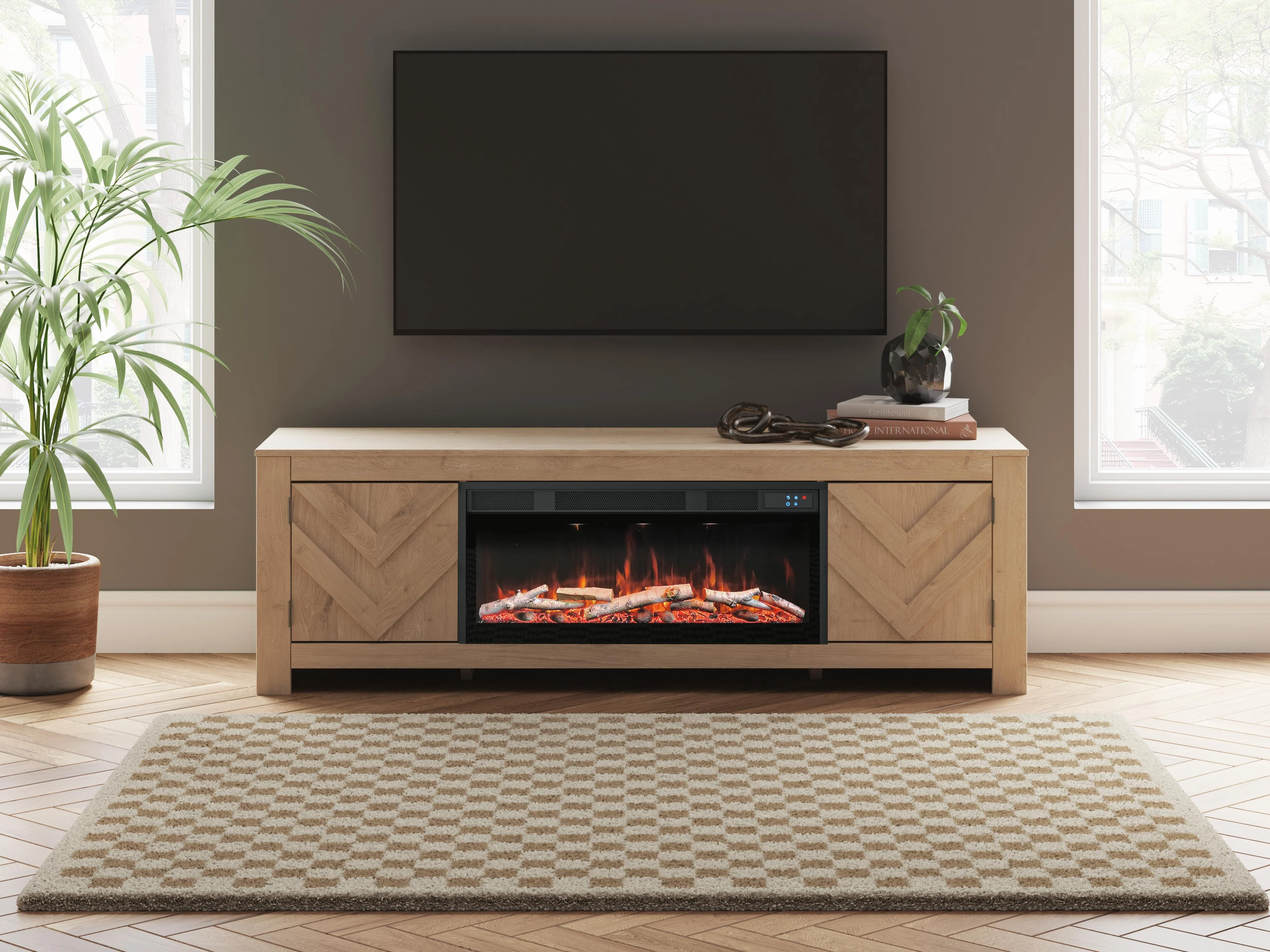 Cayboni 71" TV Stand with Electric Fireplace - Image 16
