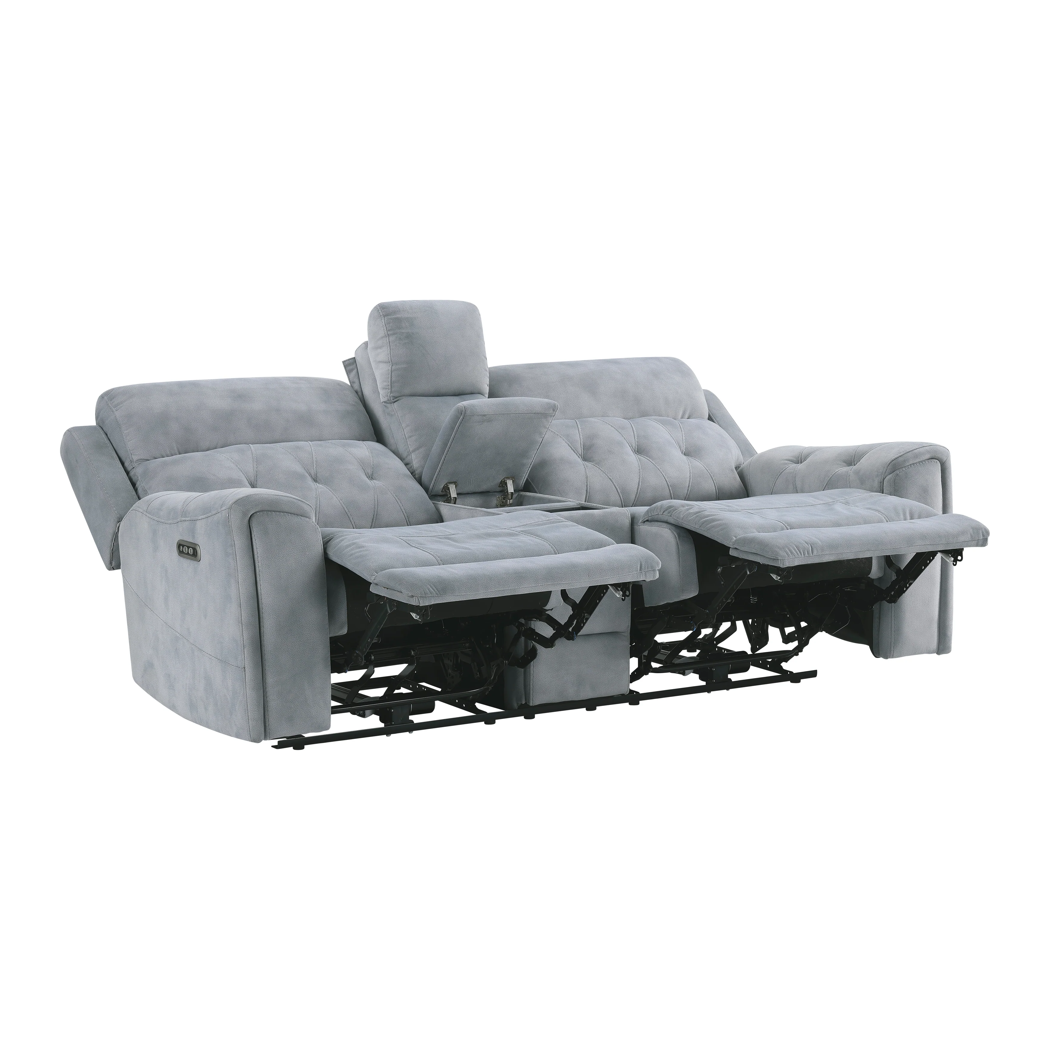 Celeste Power Double Reclining Love Seat With Center Console, Power Headrests, Hidden Arms Cup Holders, Charging Ports And Wireless Charger - Image 10