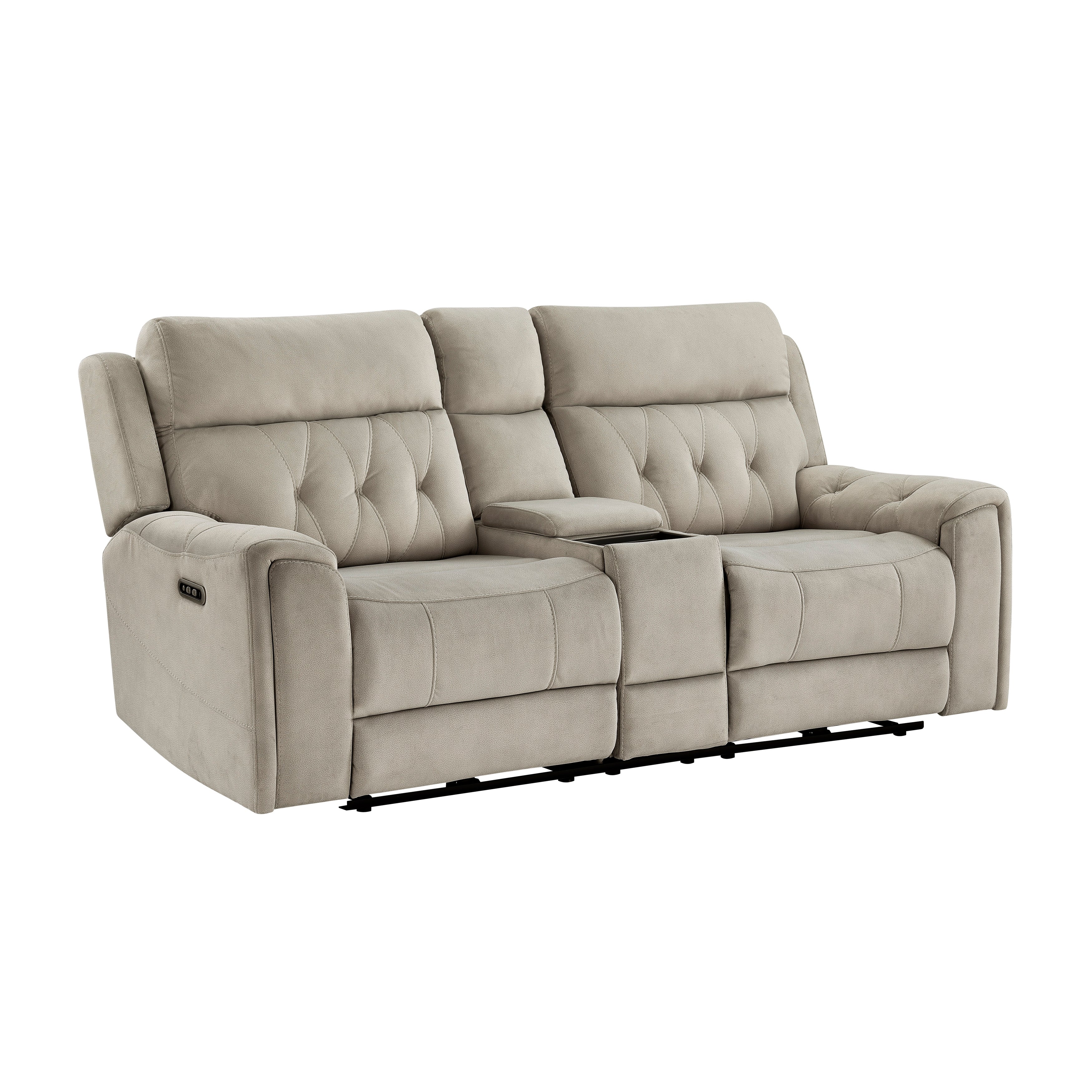 Celeste Power Double Reclining Love Seat With Center Console, Power Headrests, Hidden Arms Cup Holders, Charging Ports And Wireless Charger - Image 12