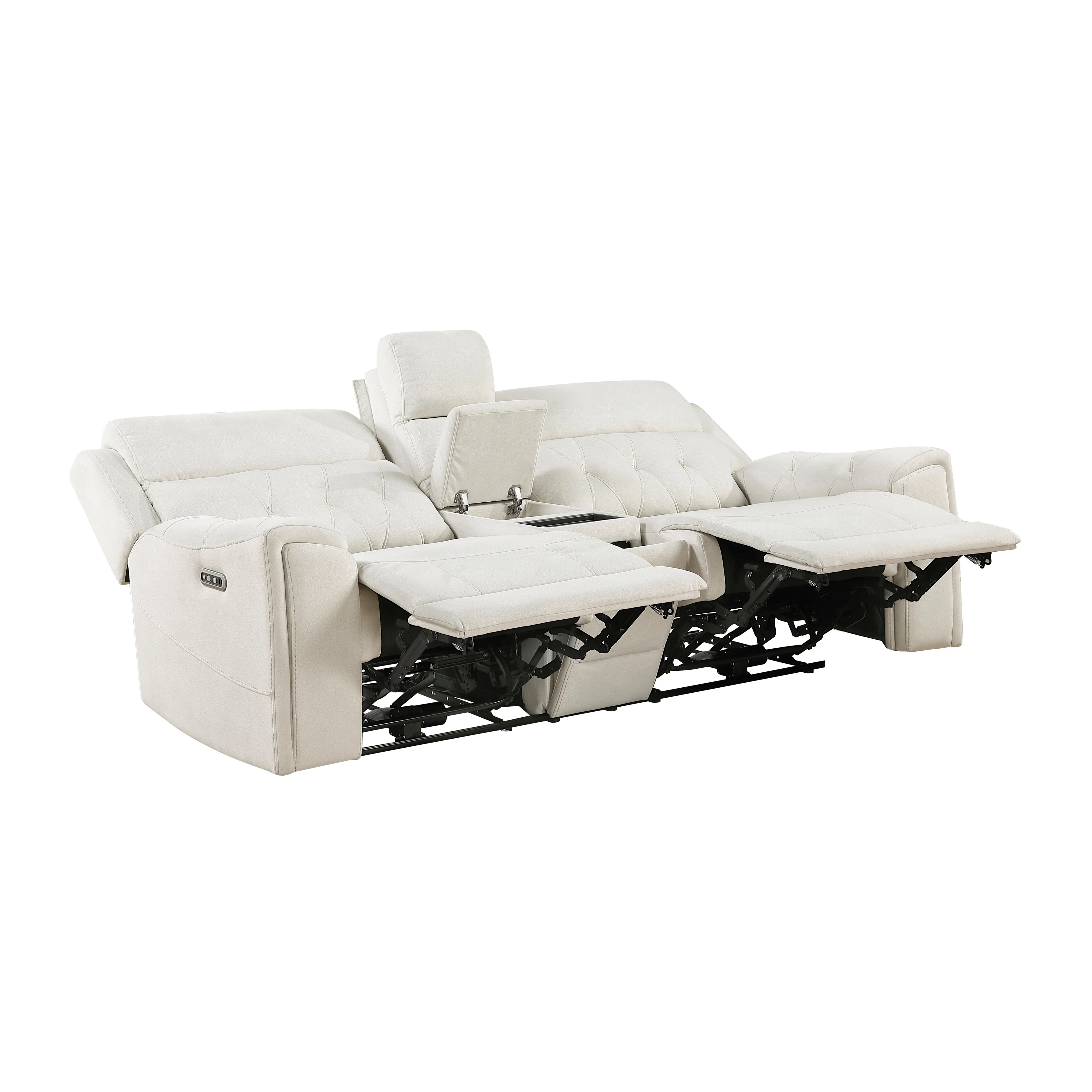 Celeste Power Double Reclining Love Seat With Center Console, Power Headrests, Hidden Arms Cup Holders, Charging Ports And Wireless Charger - Image 5