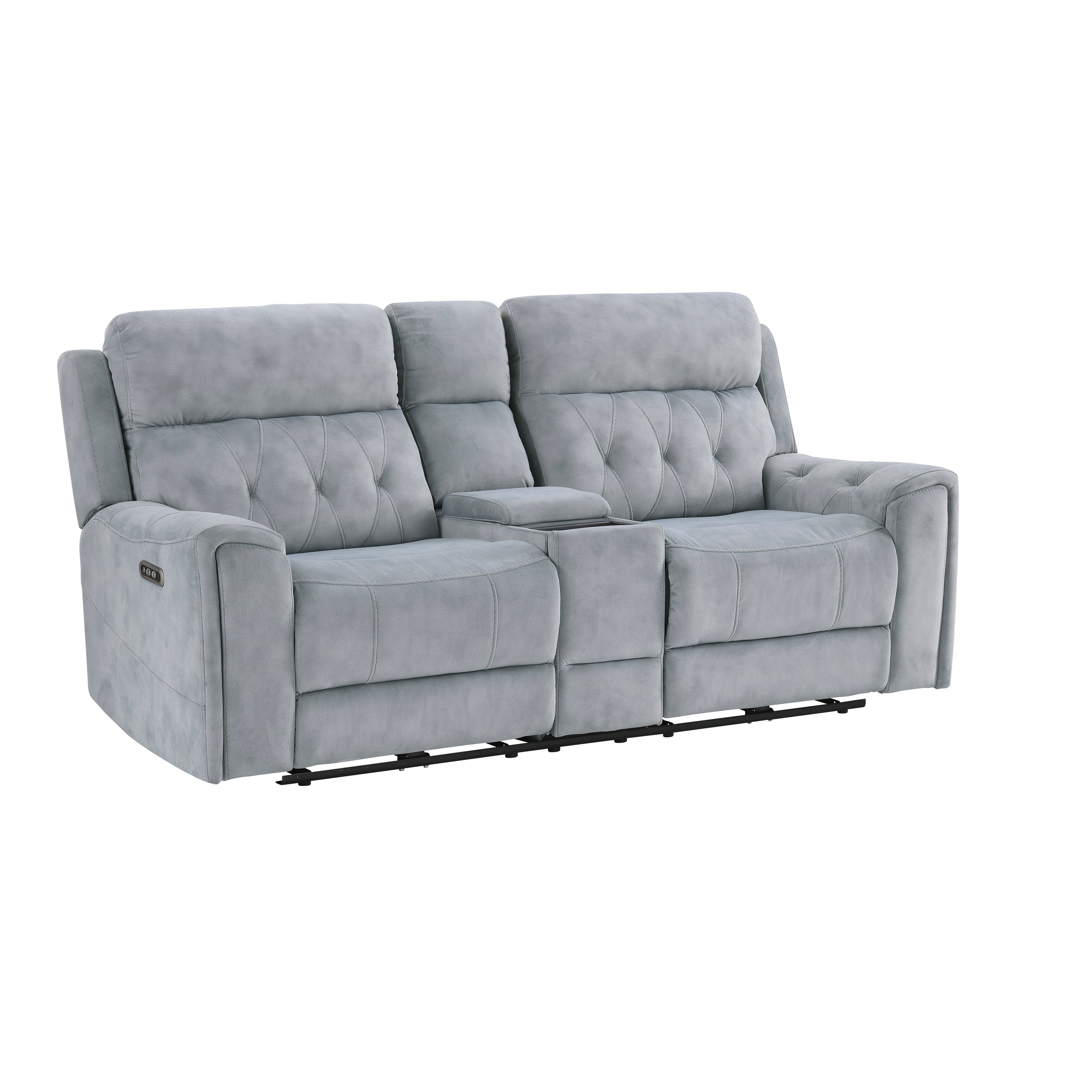 Celeste Power Double Reclining Love Seat With Center Console, Power Headrests, Hidden Arms Cup Holders, Charging Ports And Wireless Charger - Image 8