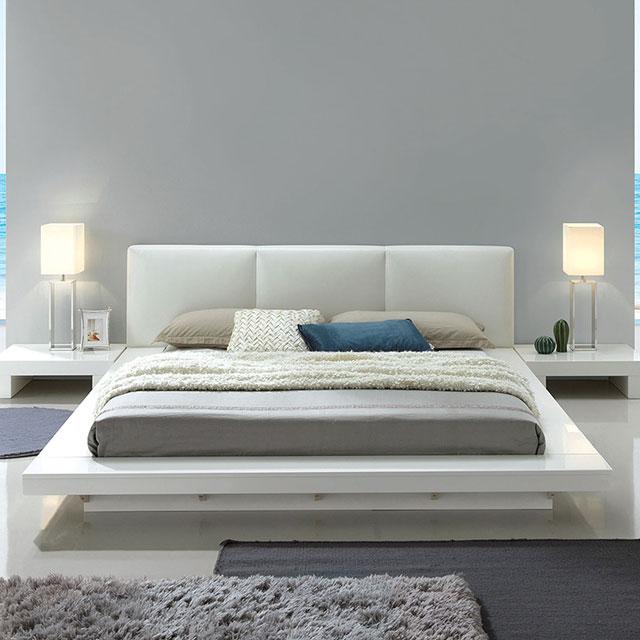 Christie Glossy White Cal.King, E,King, & Queen Bed - Image 2