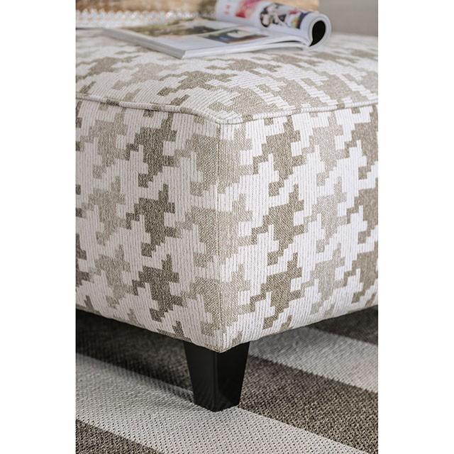 Christine Light Gray/Pattern Ottoman - Image 3