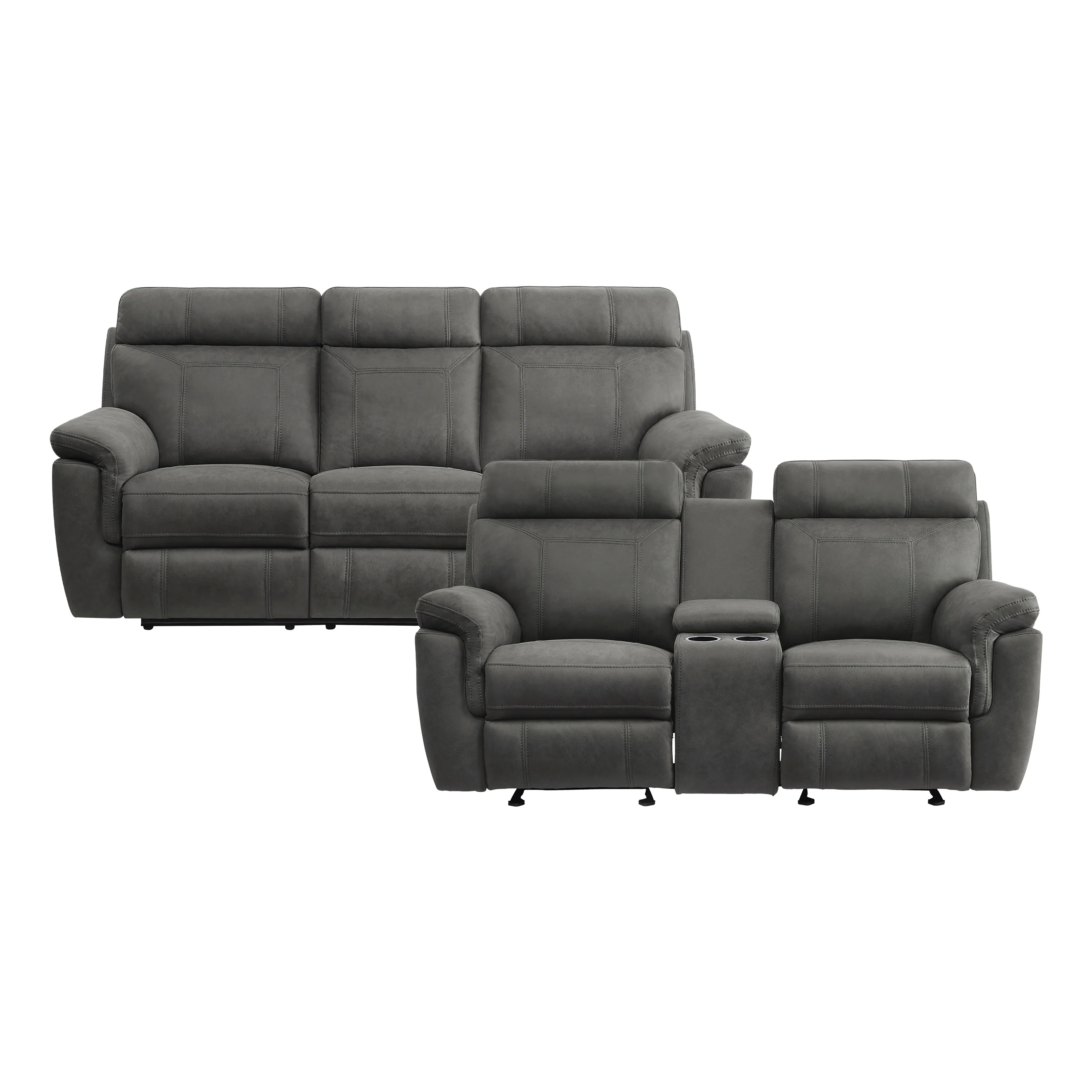 Clifton 2pc Set: Sofa, Love - Image 10