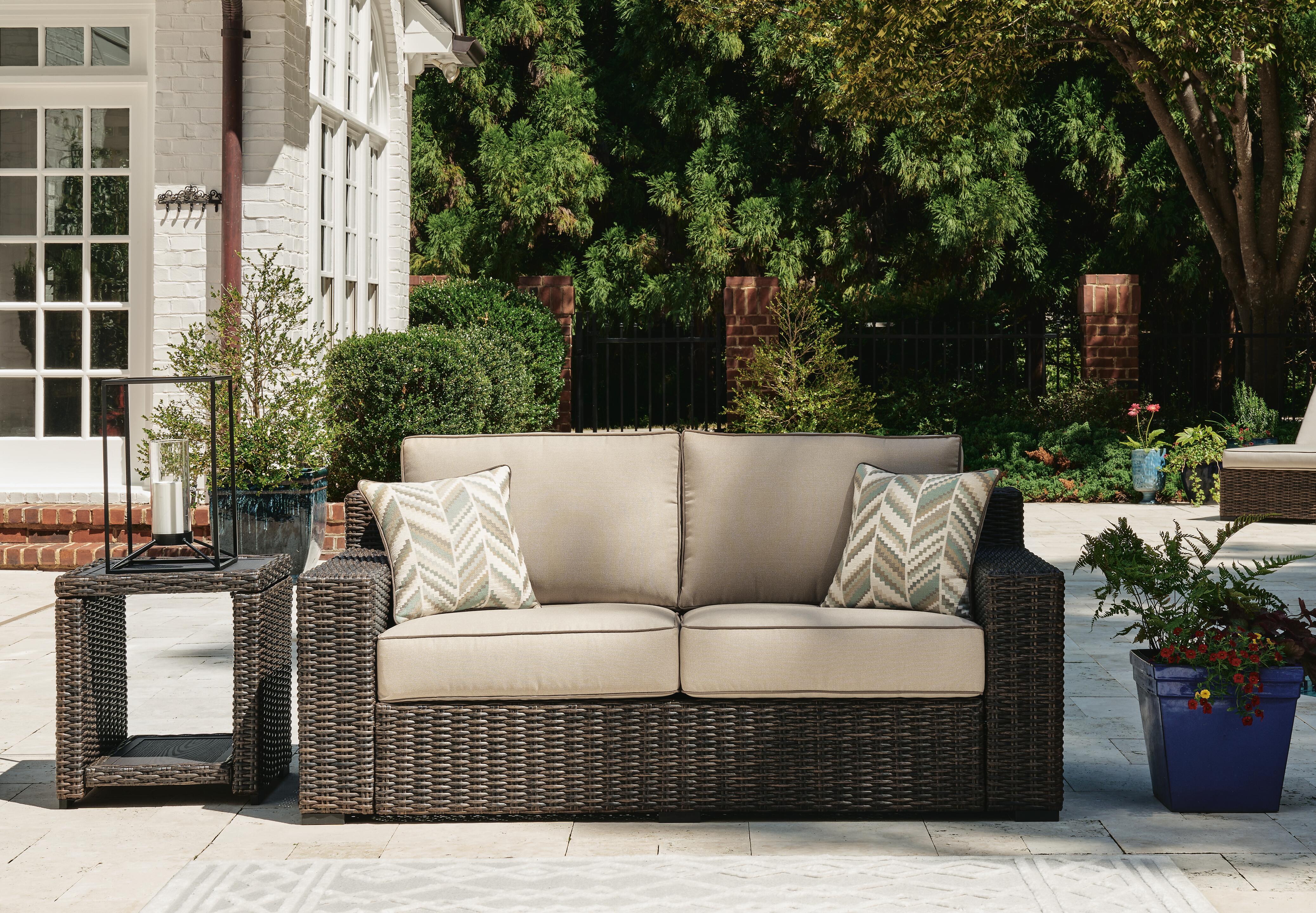 Coastline Bay Outdoor Loveseat with Cushion - Image 2