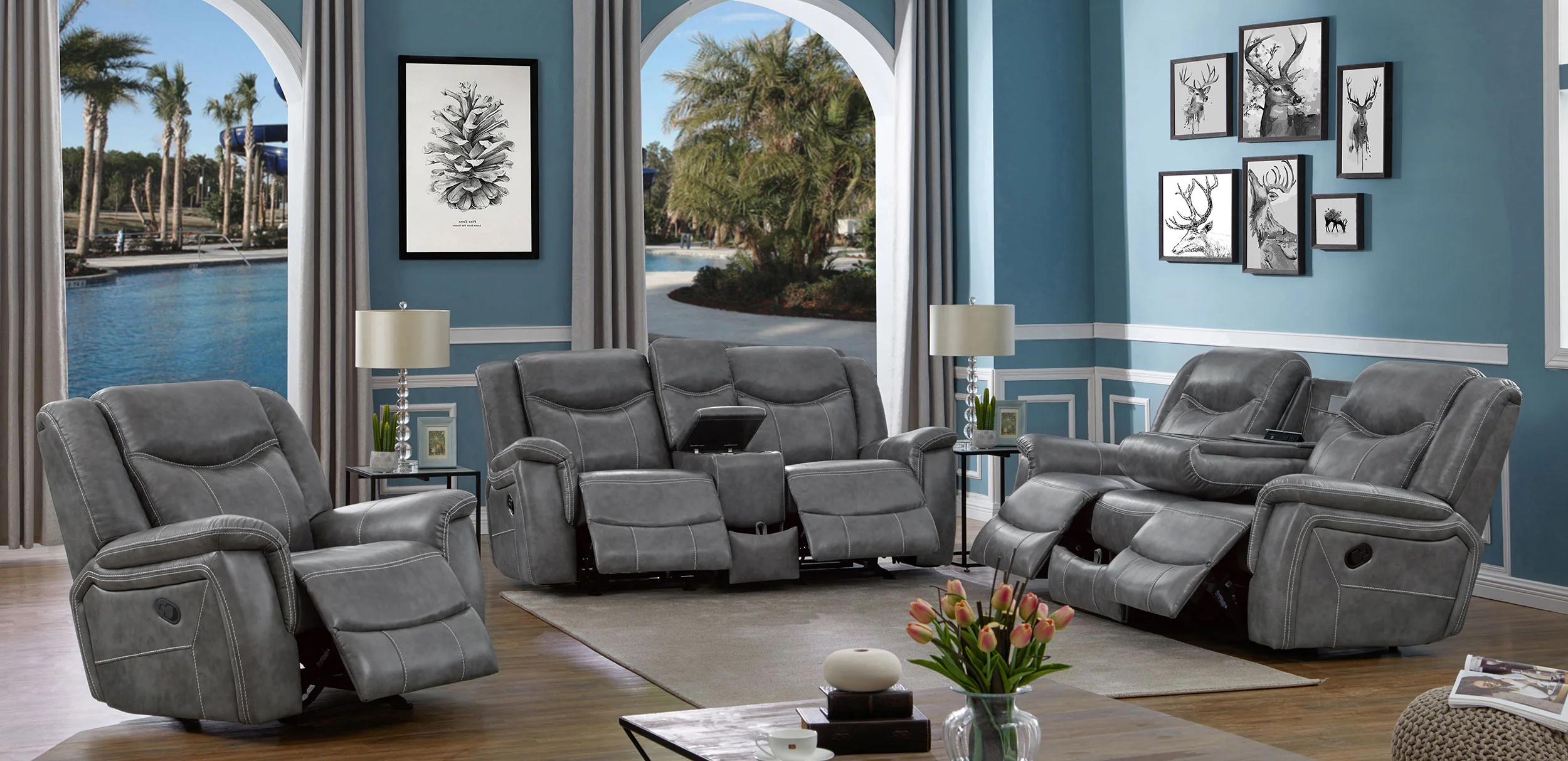 Conrad Reclining Glider Loveseat - Image 16