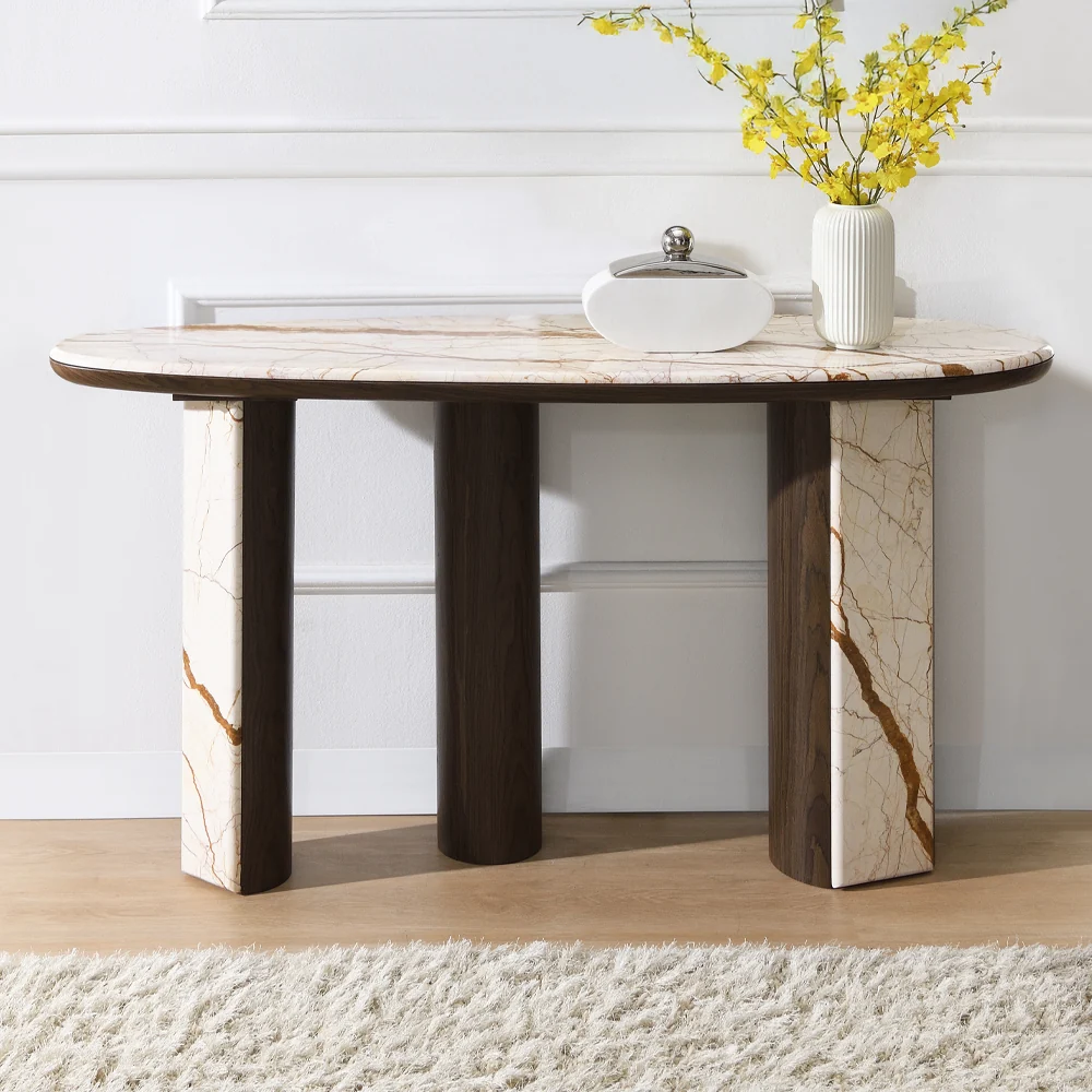 Console Table W/Marble Top