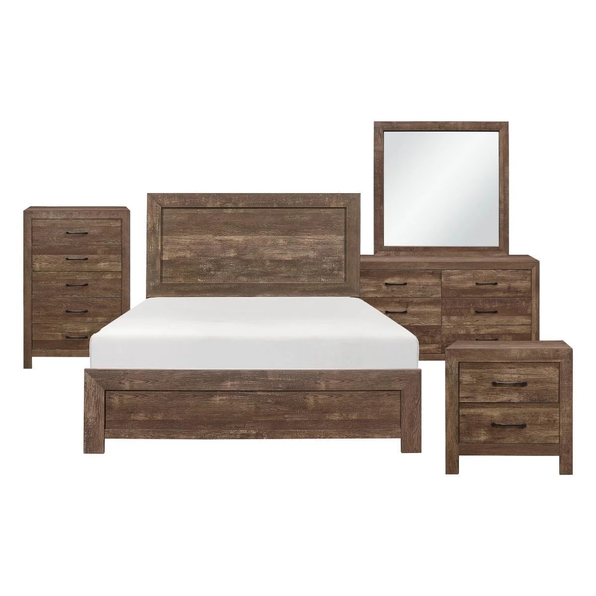 Corbin 4 & 5 Piece Bed Set Brown & Gray - Image 14