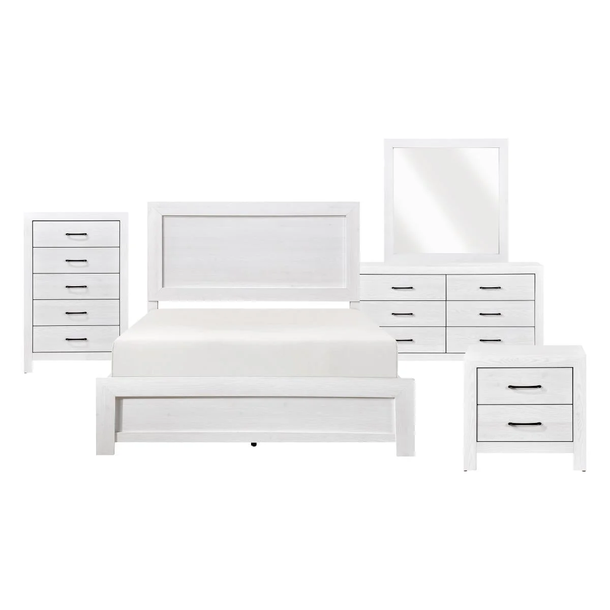 Corbin Queen & Twin Bed Set White - Image 15