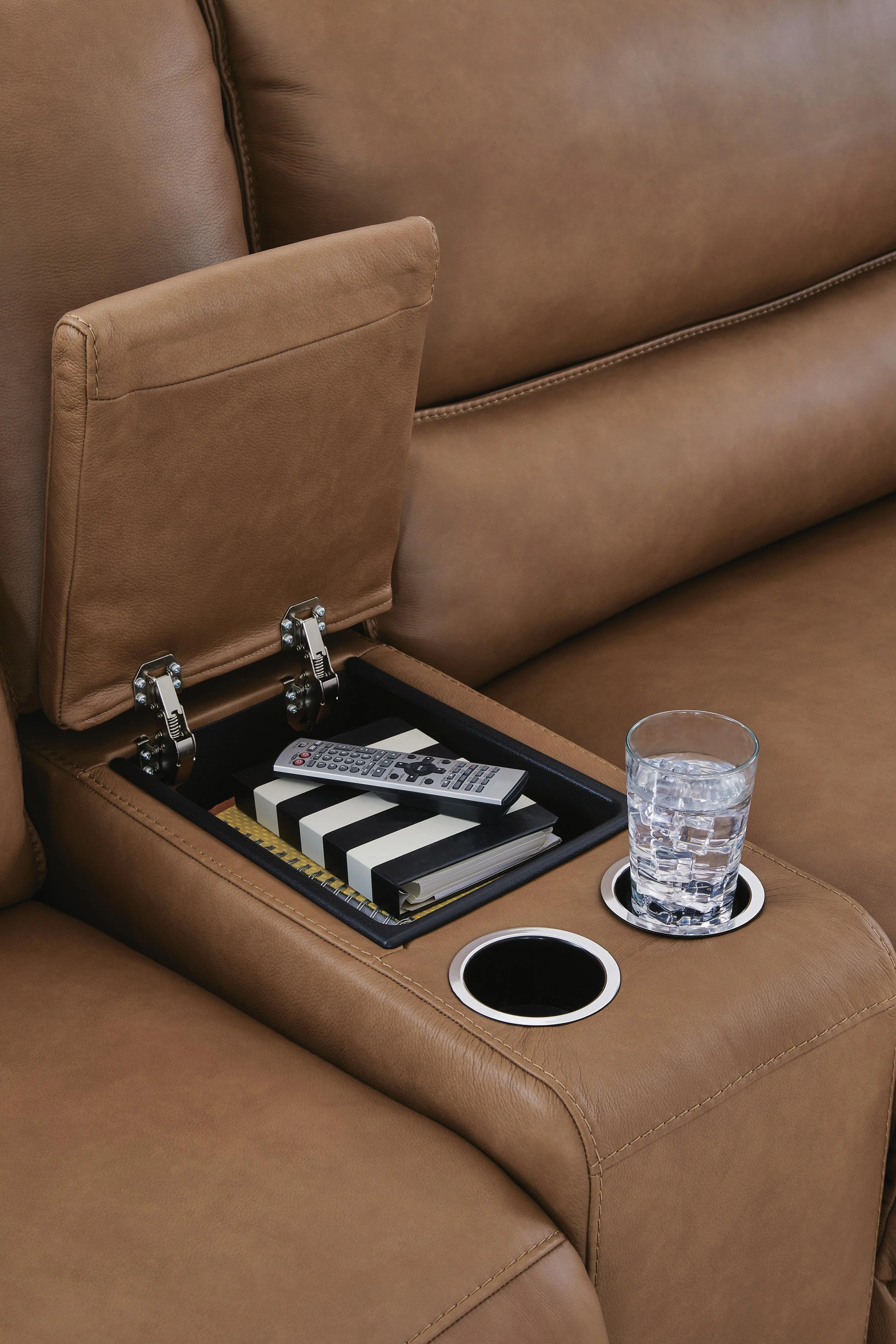 DeepWakes Reclining Sectional with Storage Console - Image 48