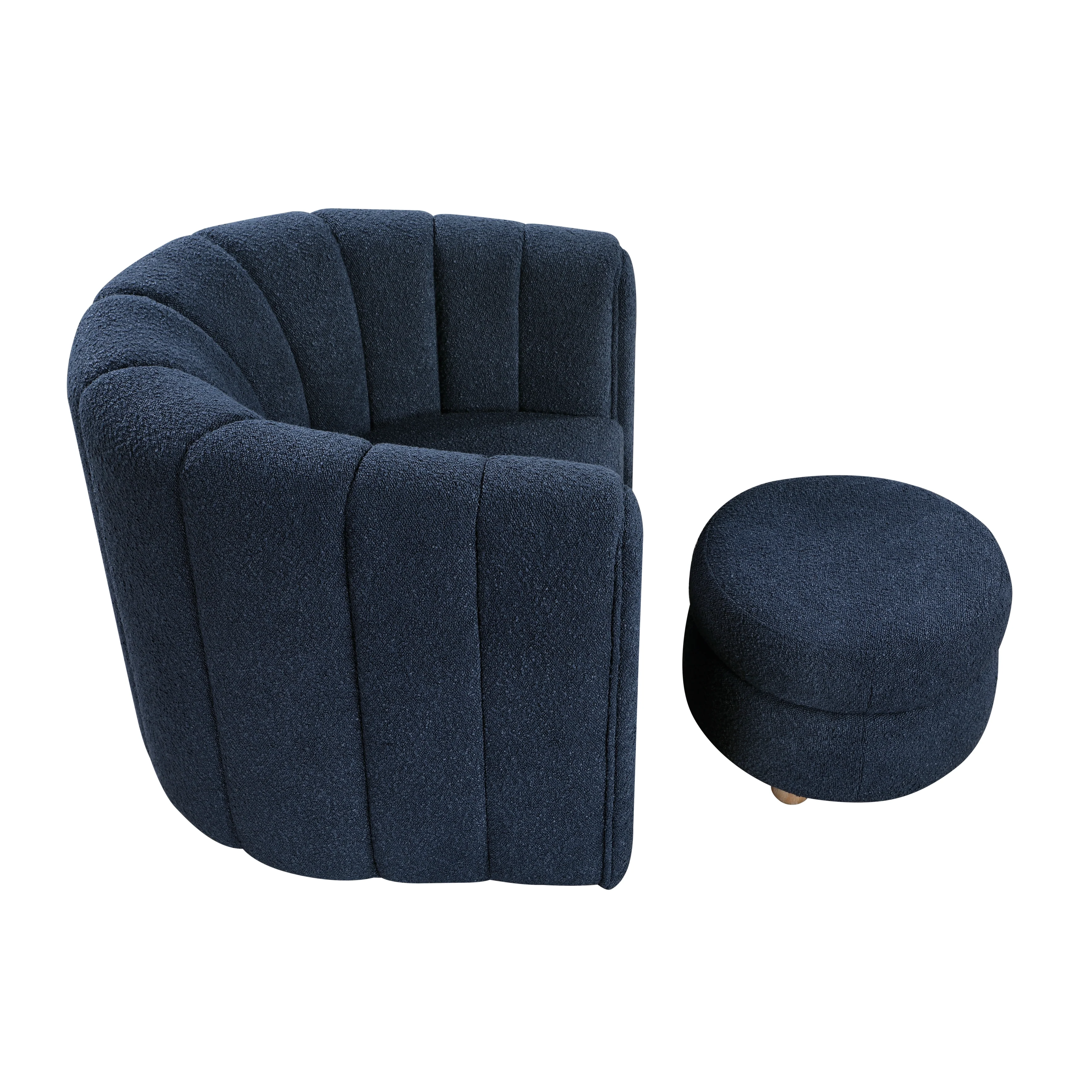 Delaney Swivel Chair Blue, Green, & White - Image 2