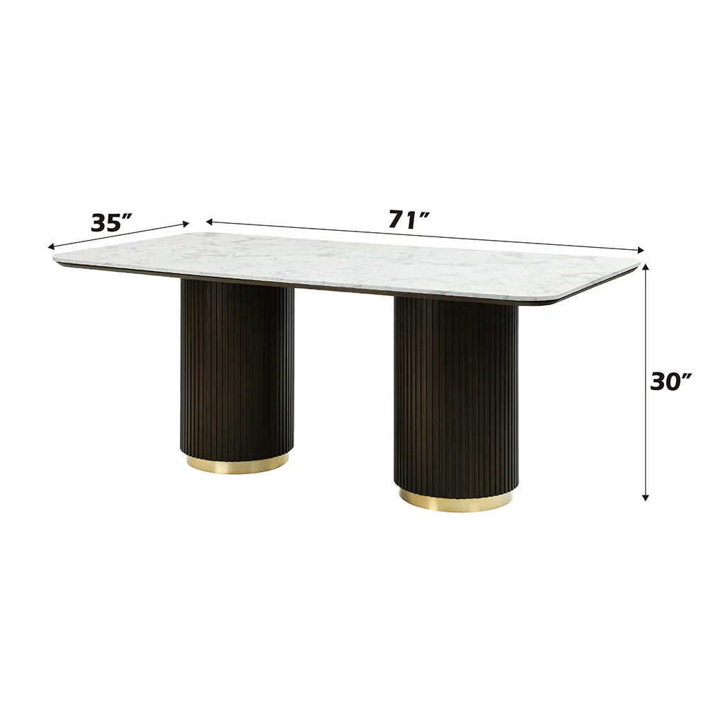 Dining Table w/Marble Top - Image 6