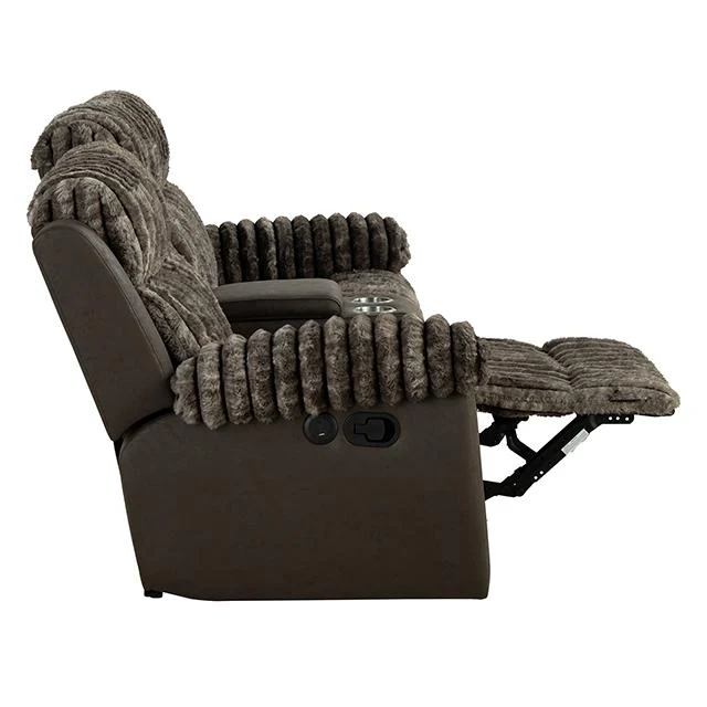 Dionysus Manual Reclining Loveseat Brown - Image 3