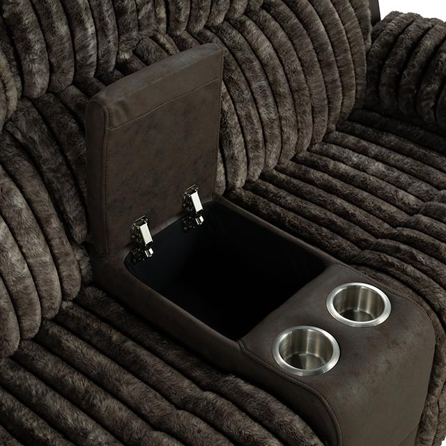 Dionysus Manual Reclining Loveseat Brown - Image 4