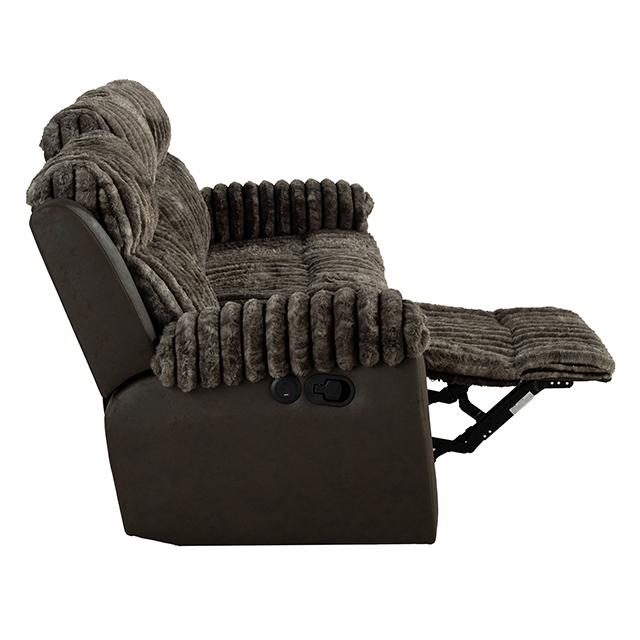 Dionysus Manual Reclining Sofa Brown - Image 3
