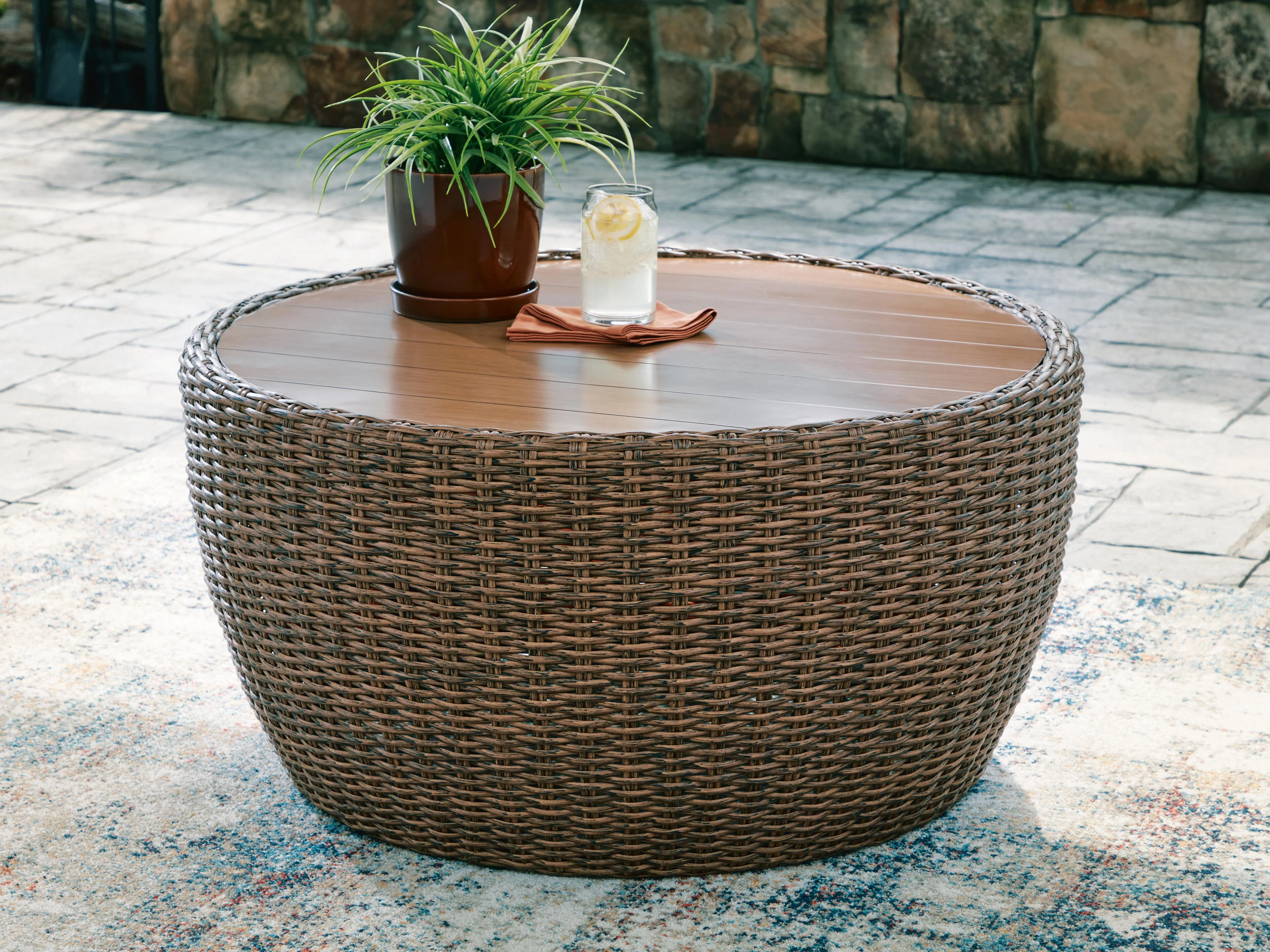 Double Point Outdoor Coffee Table - Image 2
