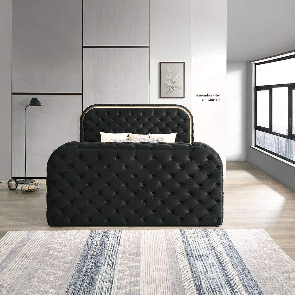 Eastern King Bed w/LED, Fireplace & TV Cabinet - Image 6