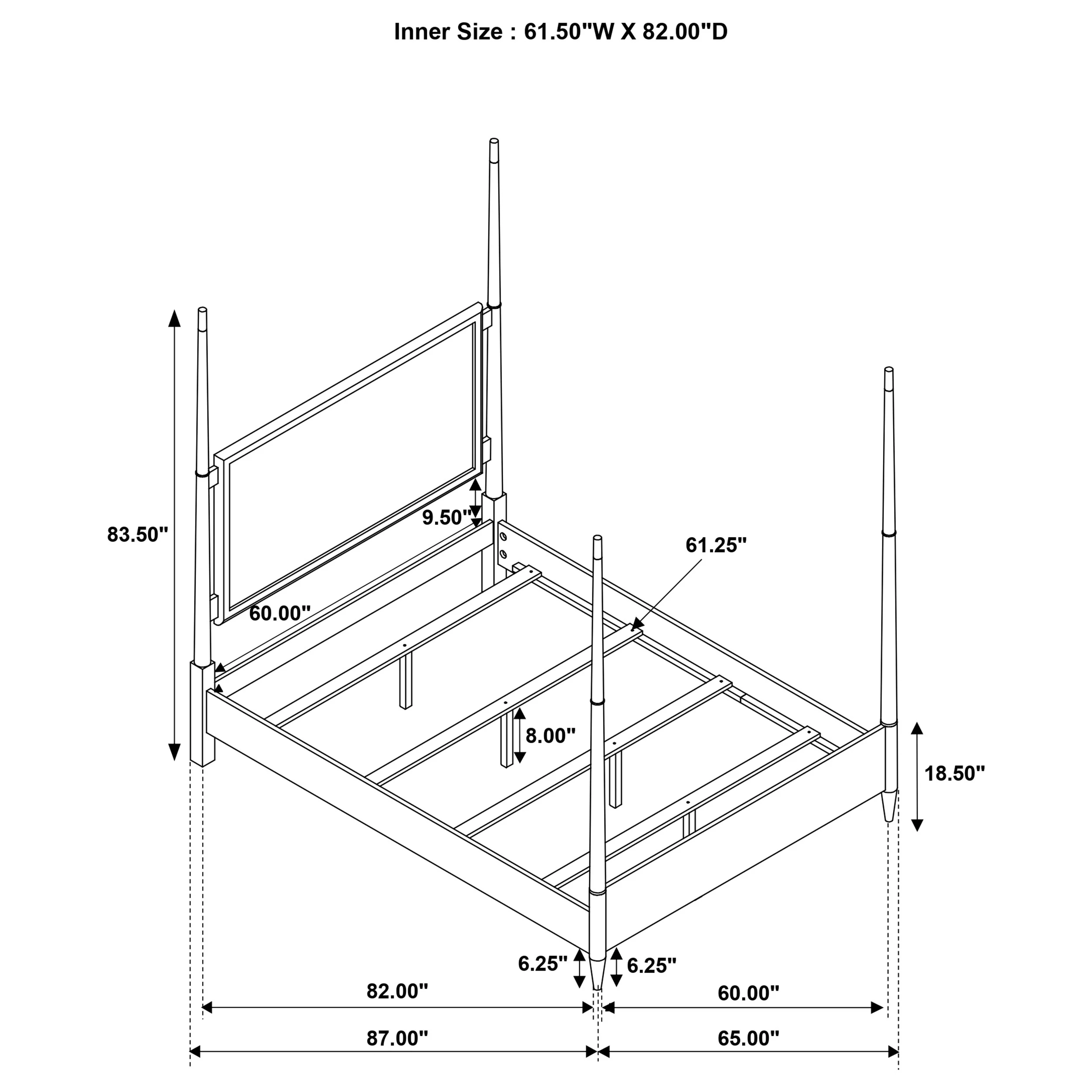 Emberlyn Four-Poster Panel Bed - Image 10