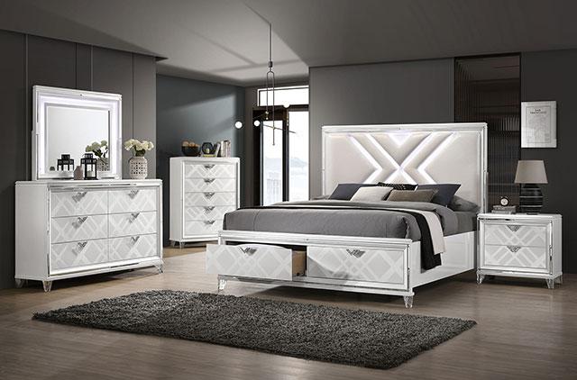 Emmeline 4 & 5 Piece Queen Bedroom Set Gray & White - Image 16