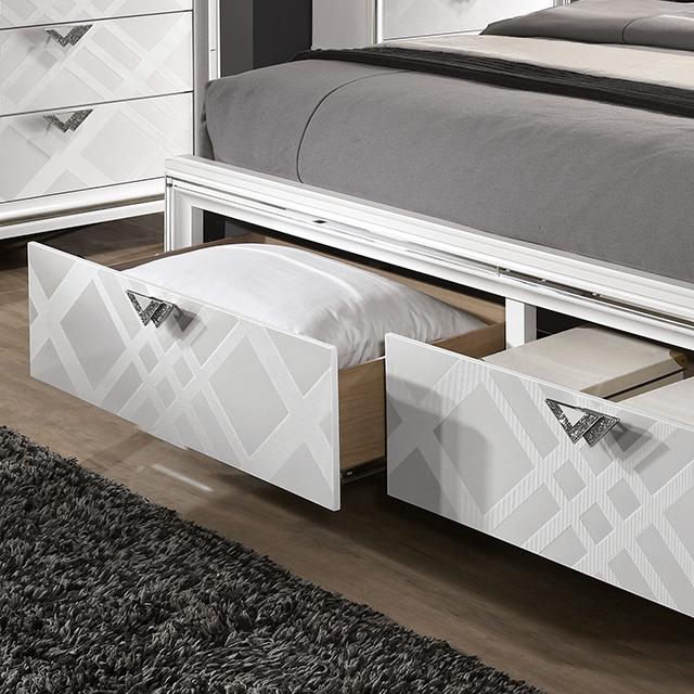 Emmeline 4 & 5 Piece Queen Bedroom Set Gray & White - Image 17