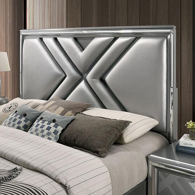 Emmeline 4 & 5 Piece Queen Bedroom Set Gray & White - Image 6