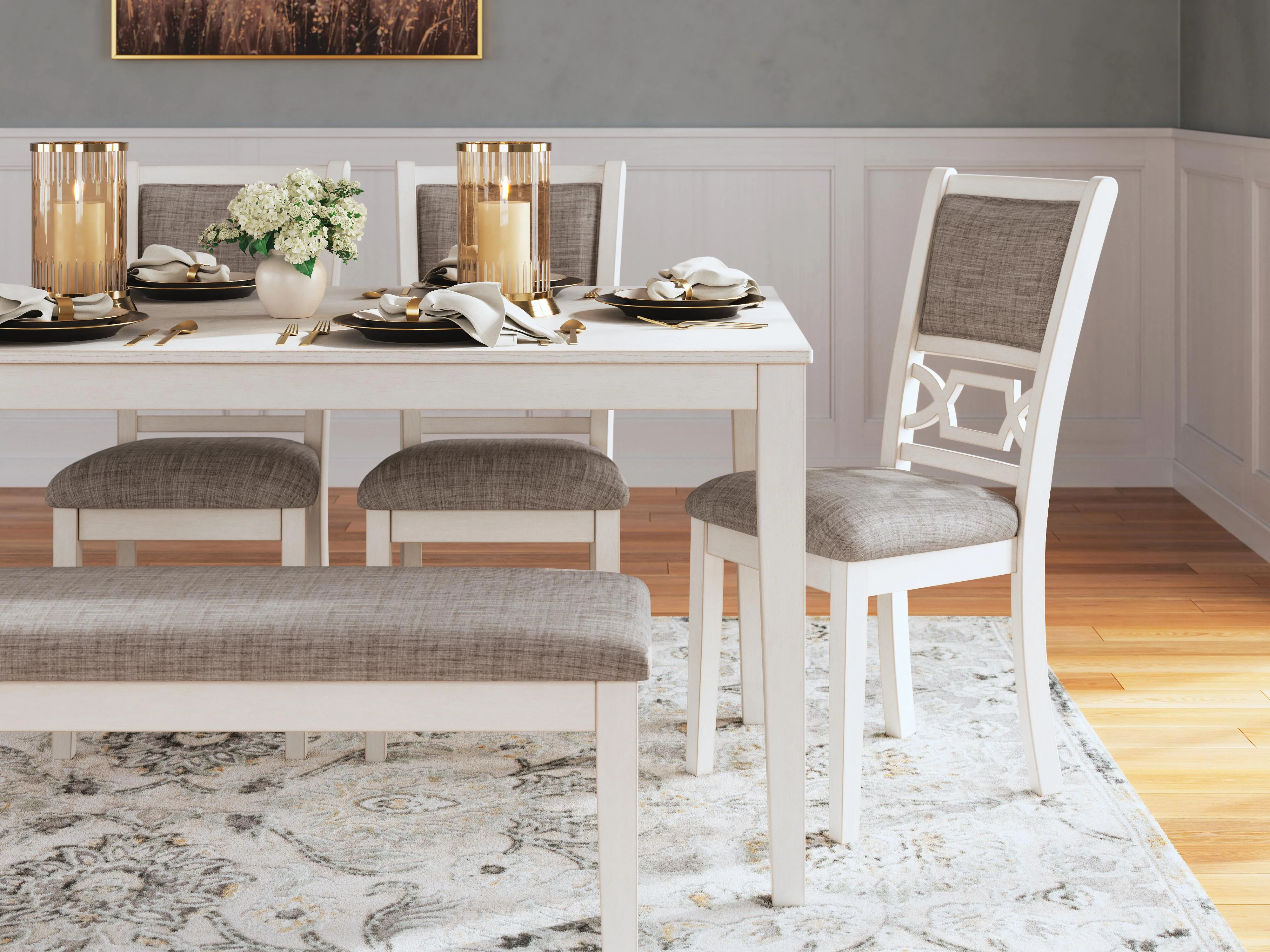 Erinberg Dining Table and 4 Chairs and Bench (Set of 6) - Image 6
