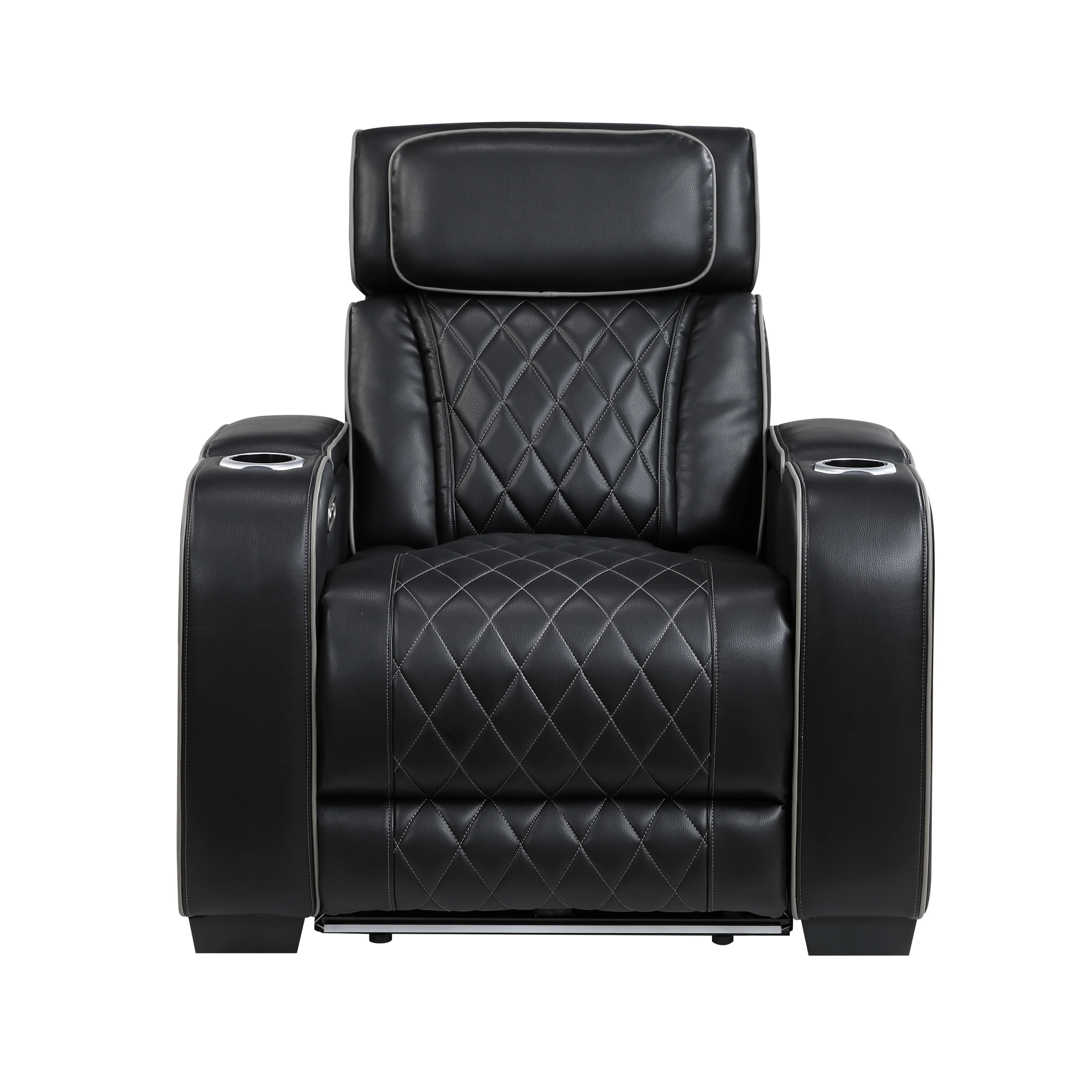 Fairway Power Reclining Chair With Power Headrest, Cup Holders And Storage Arms(top And Side), Charging Ports And LED Lighting
