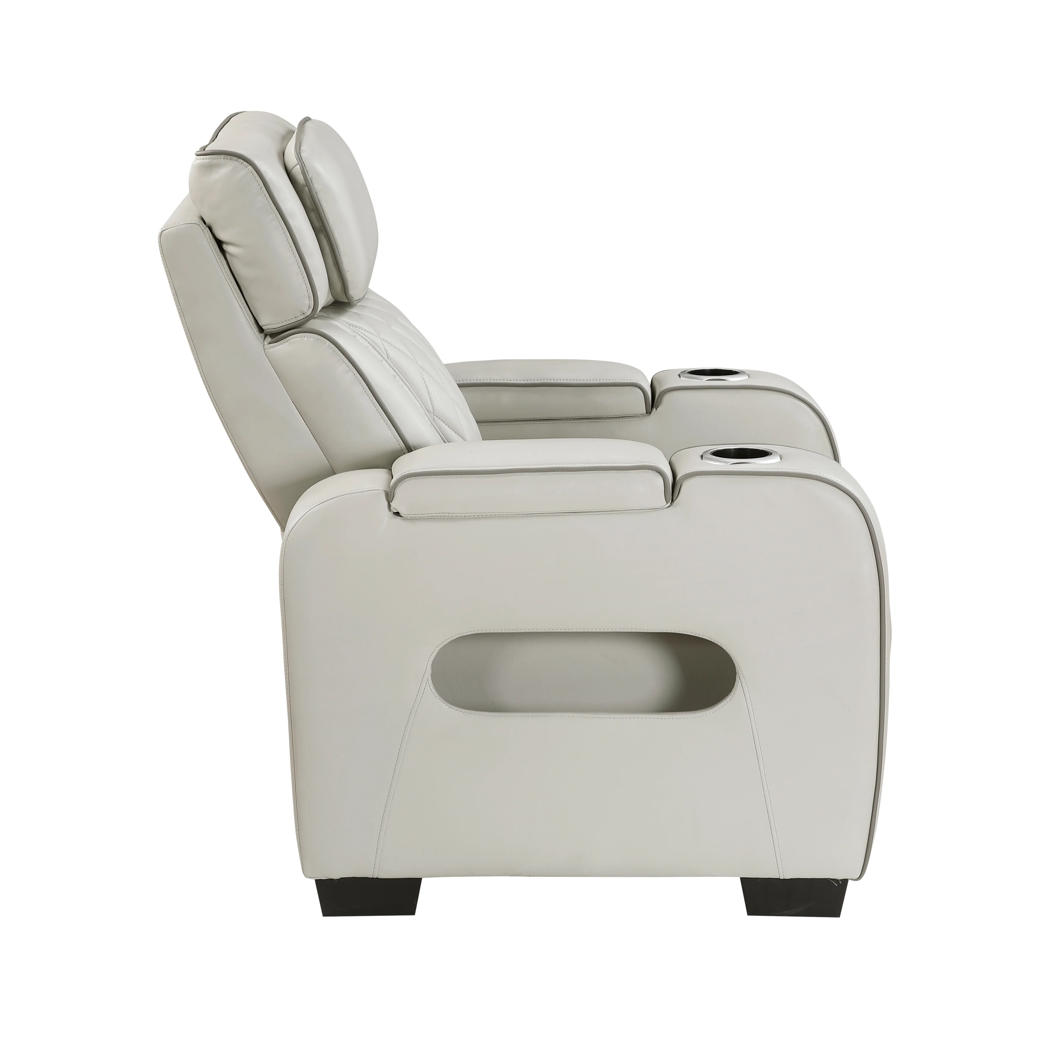 Fairway Power Reclining Chair With Power Headrest, Cup Holders And Storage Arms(top And Side), Charging Ports And LED Lighting - Image 12
