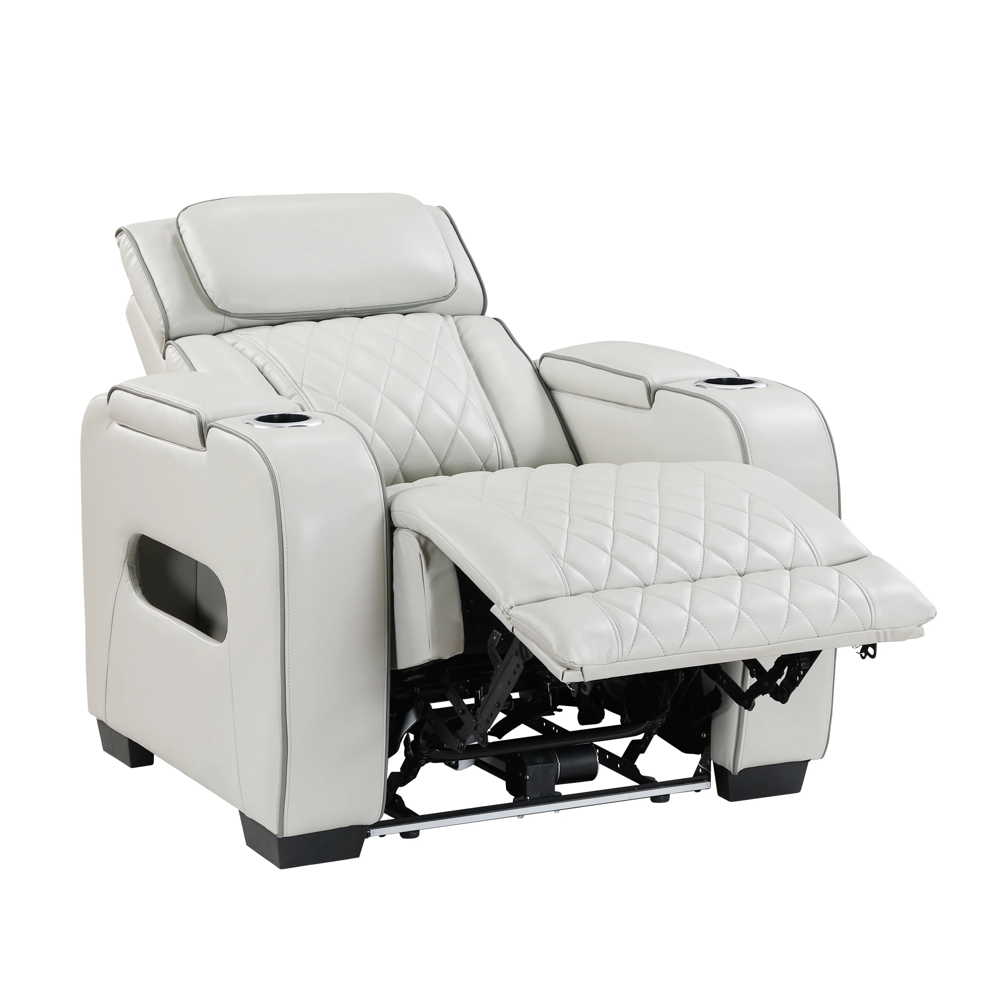 Fairway Power Reclining Chair With Power Headrest, Cup Holders And Storage Arms(top And Side), Charging Ports And LED Lighting - Image 14