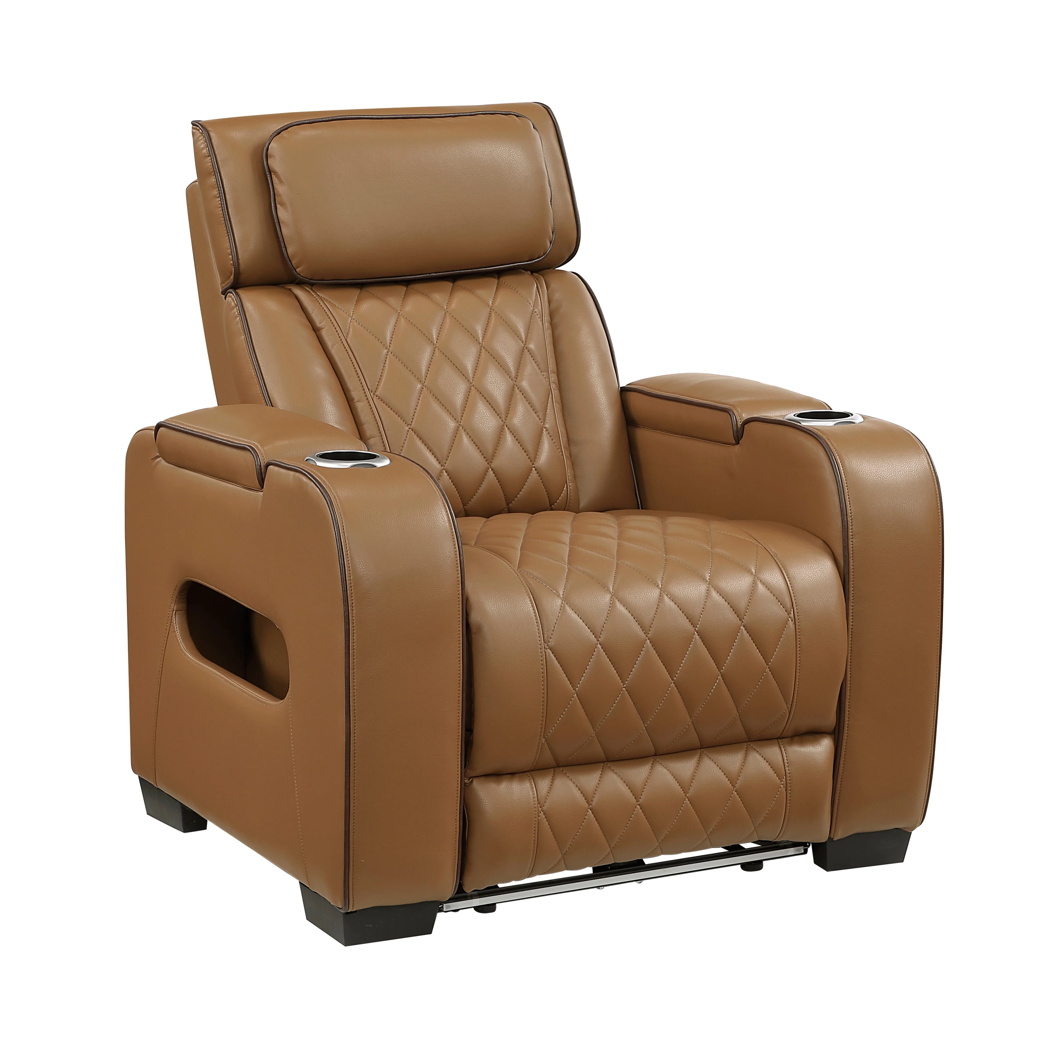 Fairway Power Reclining Chair With Power Headrest, Cup Holders And Storage Arms(top And Side), Charging Ports And LED Lighting - Image 7