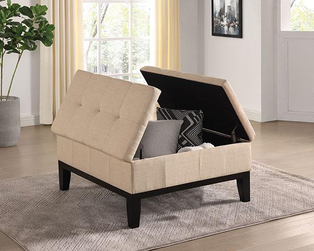 FAZIO Storage Ottoman, Beige - Image 2