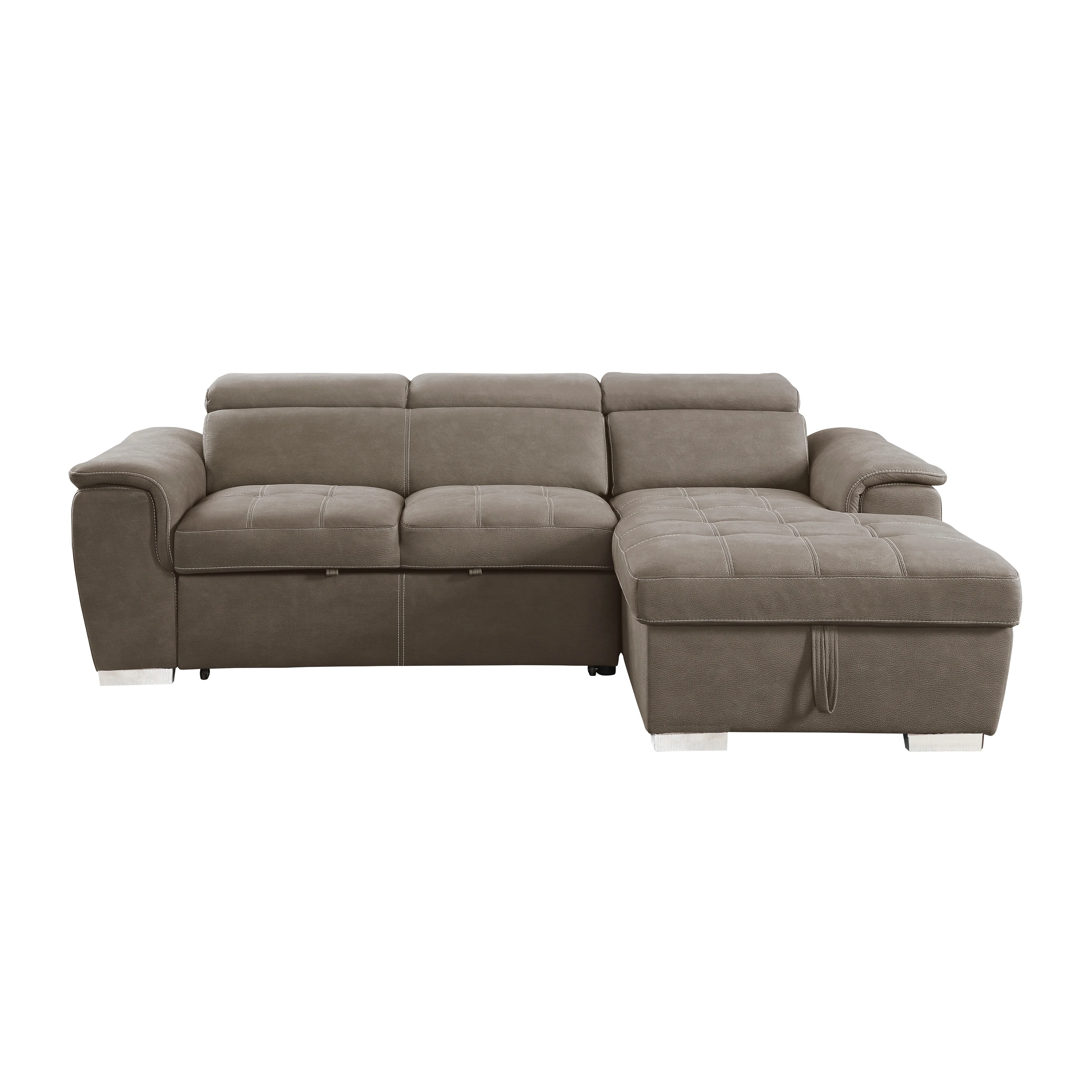 Ferriday 2-piece Sectional With Adjustable Headrests, Pull-out Bed And Right Chaise With Hidden Storage - Image 10