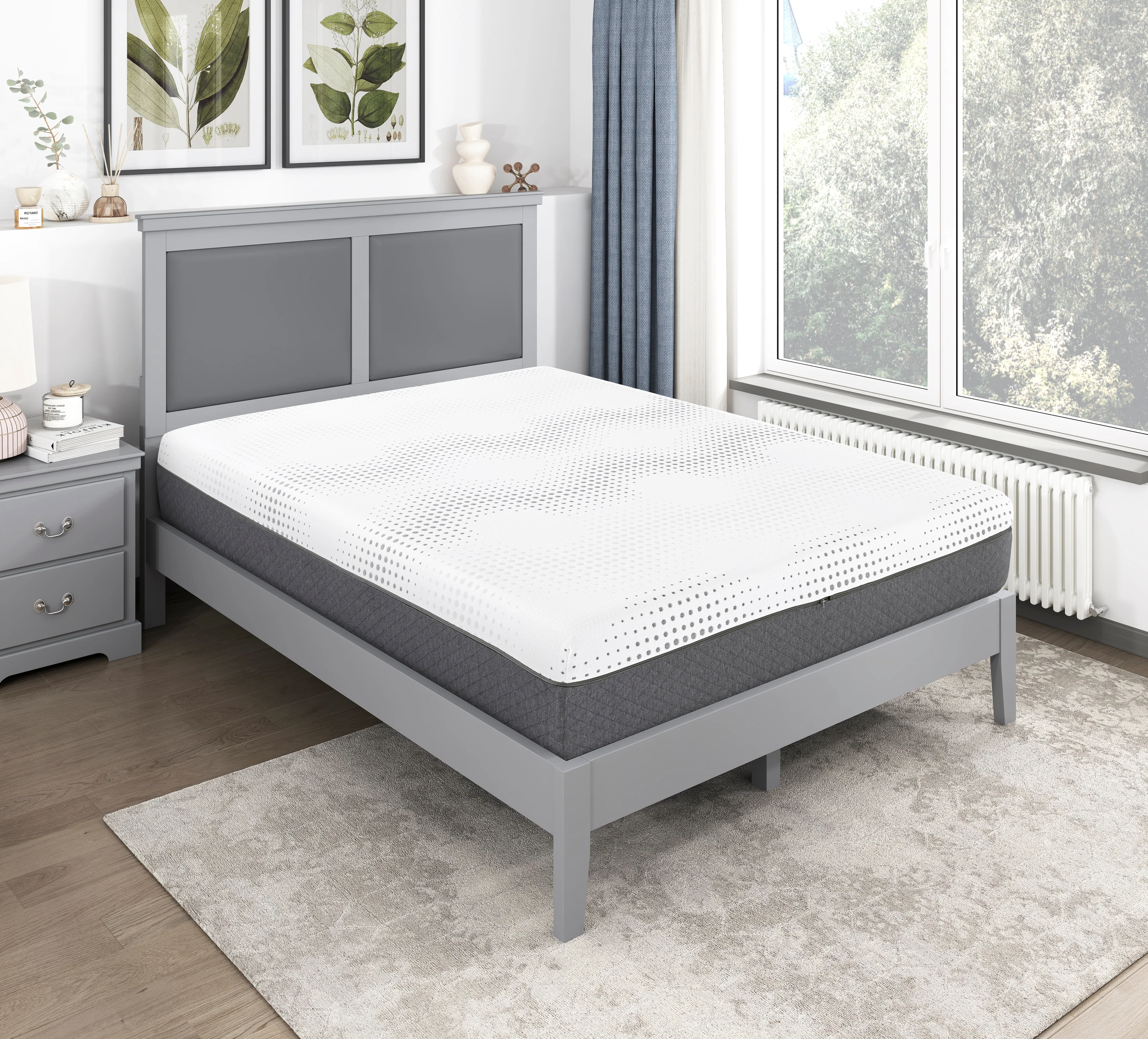 Findlay 12" California King Green Tea Gel-infused Memory Foam Hybrid Mattress - Image 5