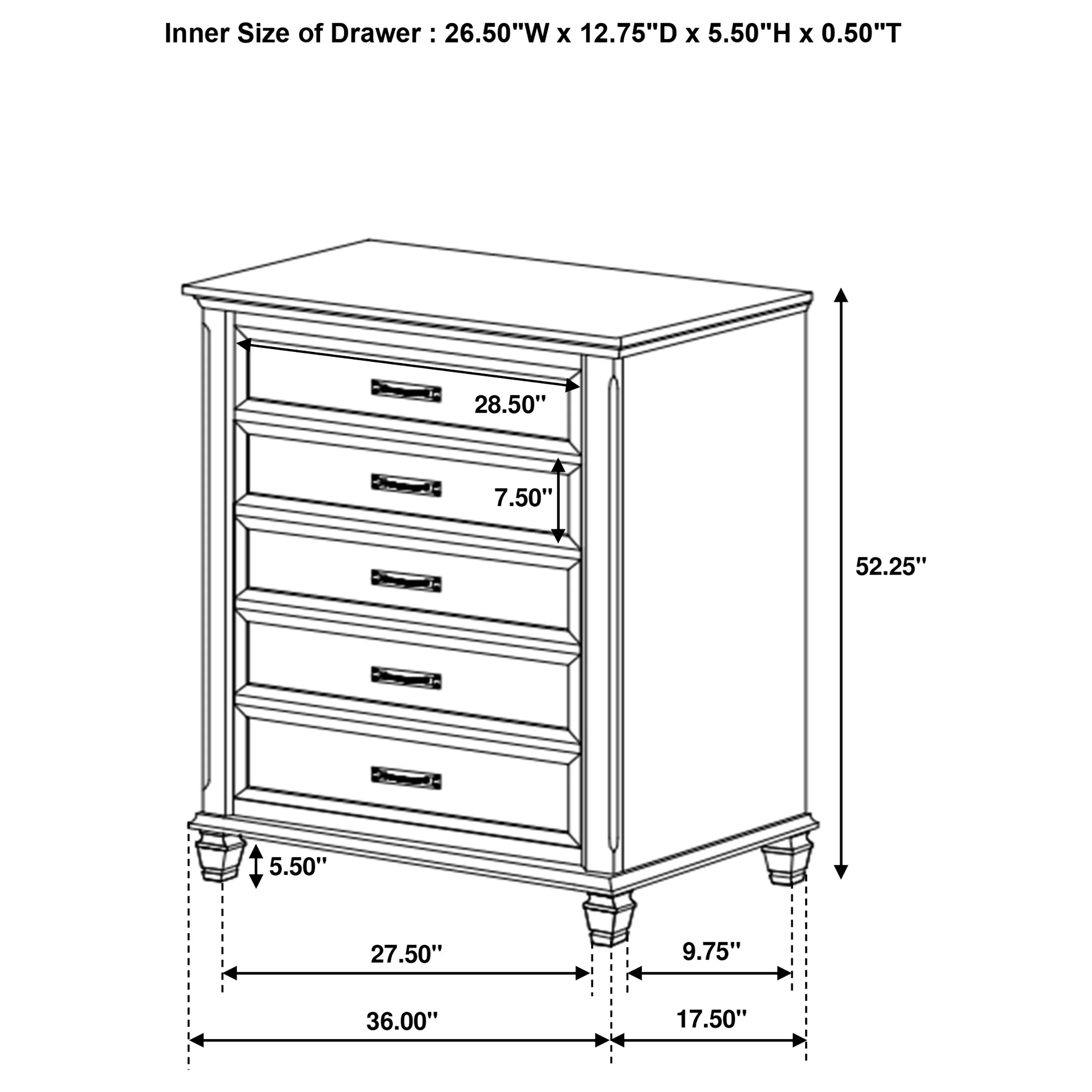 Franco Chest of Drawers - Image 3