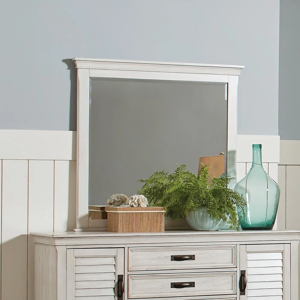 Franco Rectangular Dresser Mirror Antique White - Image 3
