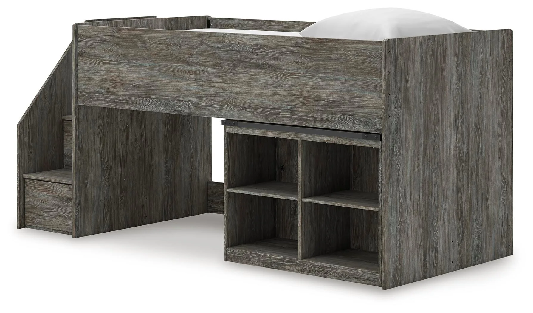 Frandern Loft Bed with Bookcase Storage - Image 10